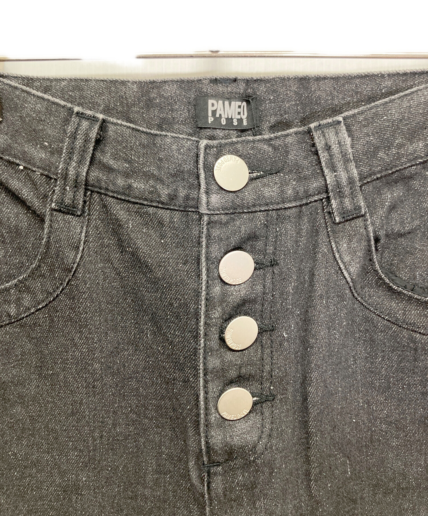 中古・古着通販】PAMEO POSE (パメオポーズ) 花刺繍デニムワイドパンツ