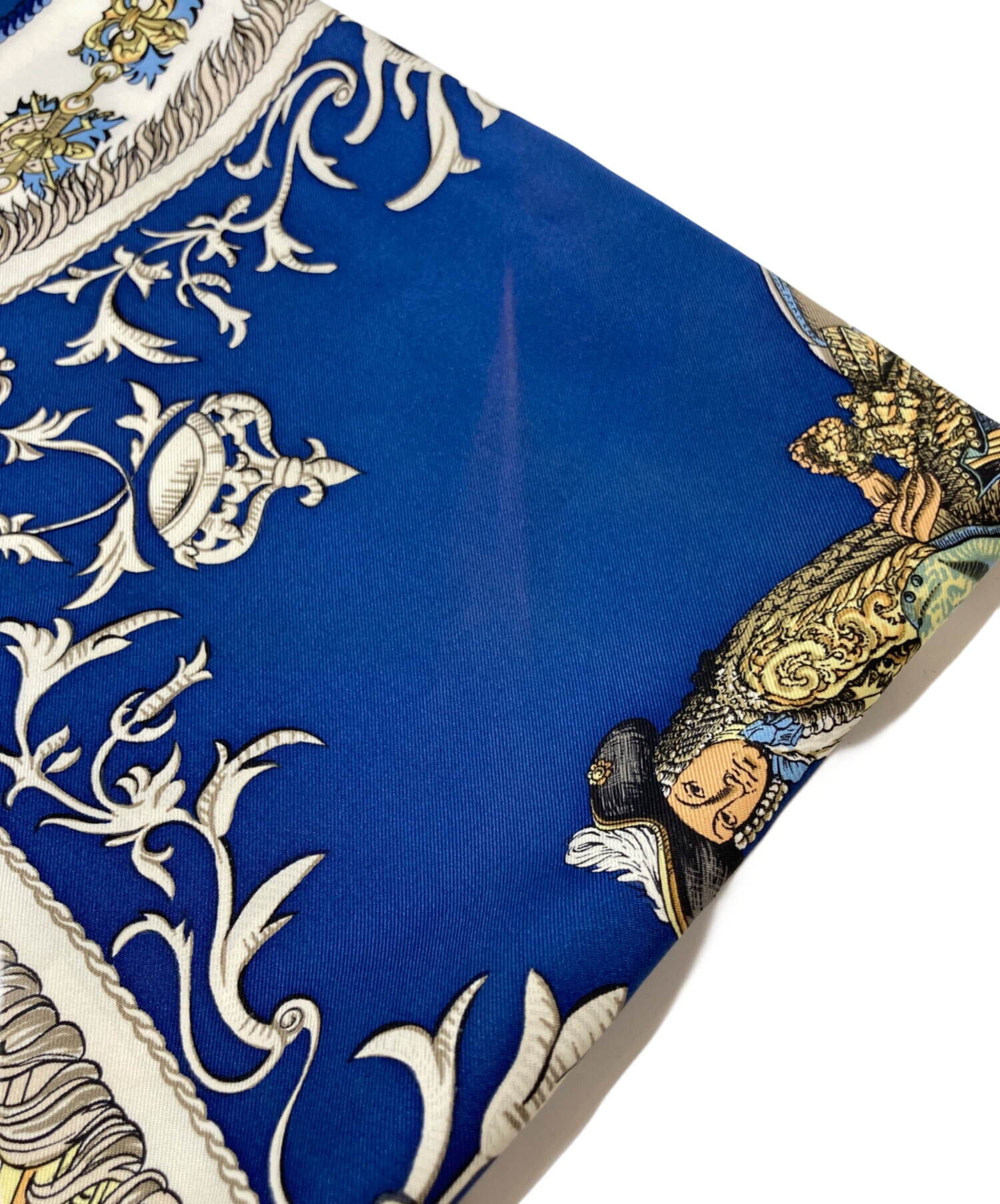 中古・古着通販】HERMES (エルメス) シルクスカーフ ブルー｜ブランド