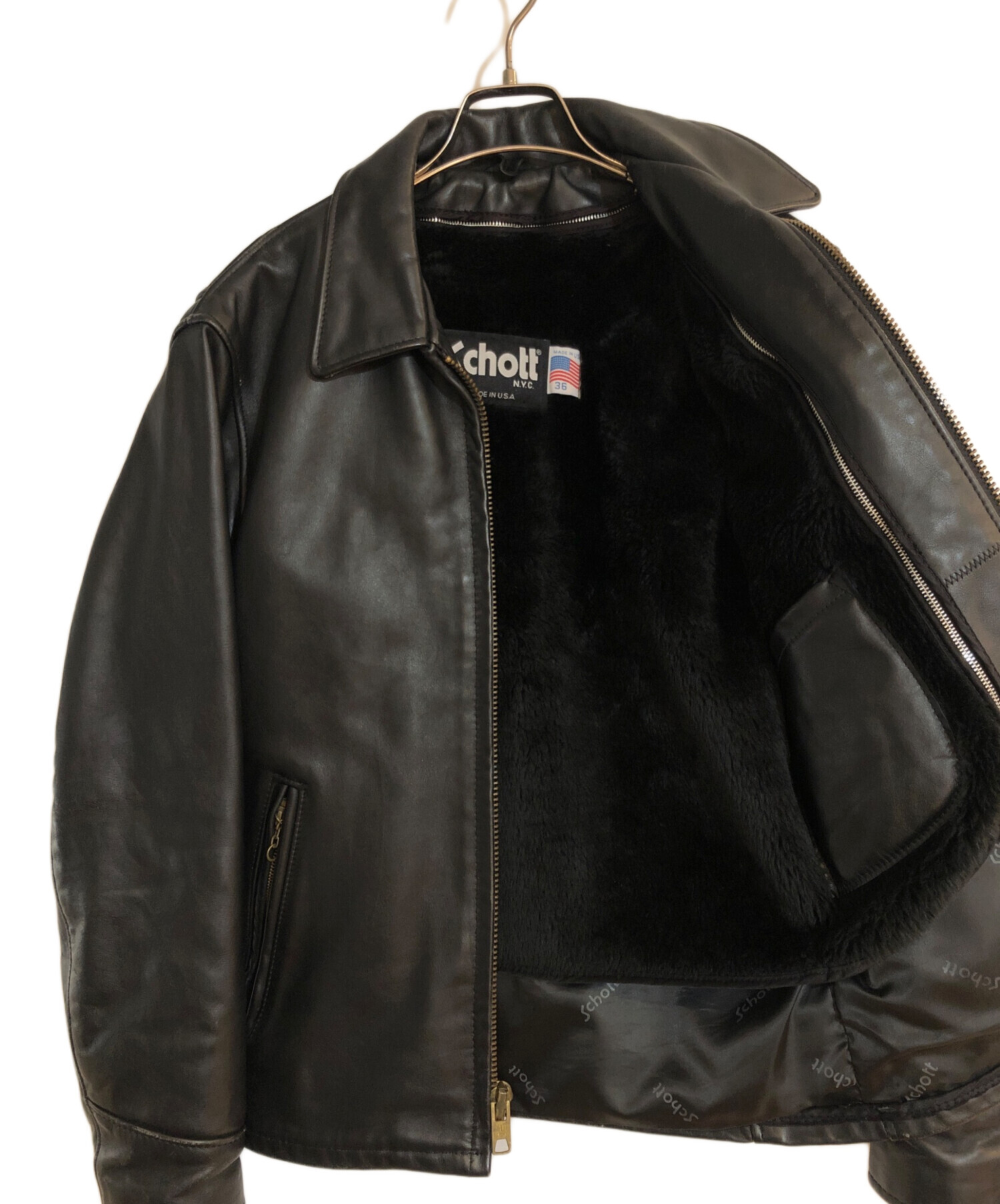 中古・古着通販】Schott (ショット) ボアライナー付きレザージャケット