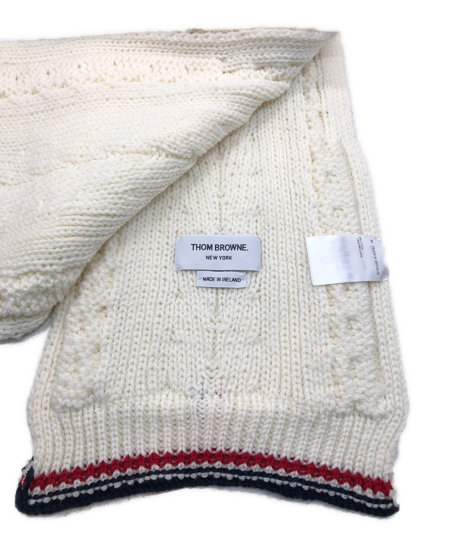 中古・古着通販】Thom Browne (トムブラウン) ケーブル編みマフラー