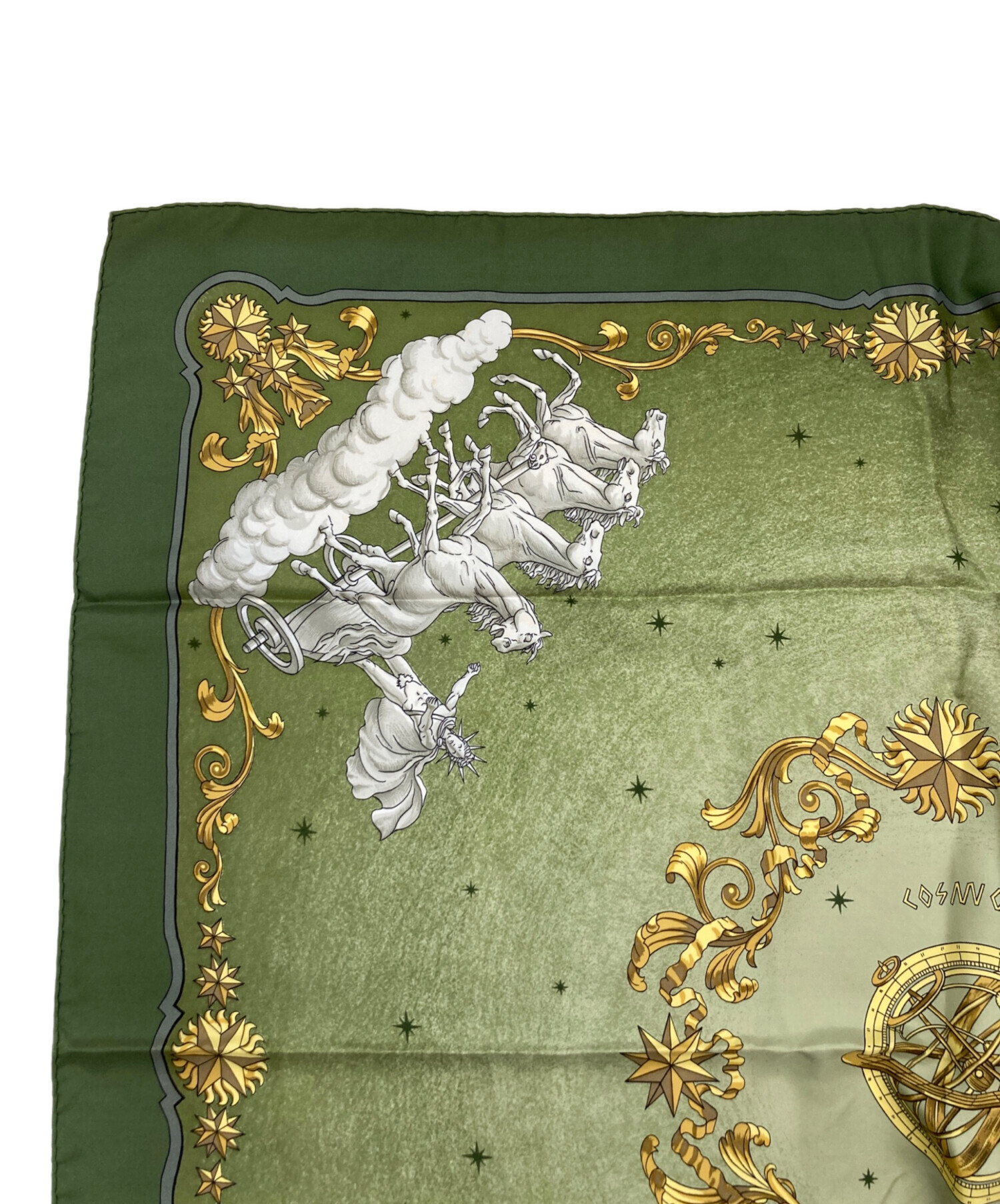 中古・古着通販】HERMES (エルメス) スカーフ グリーン サイズ:カレ90