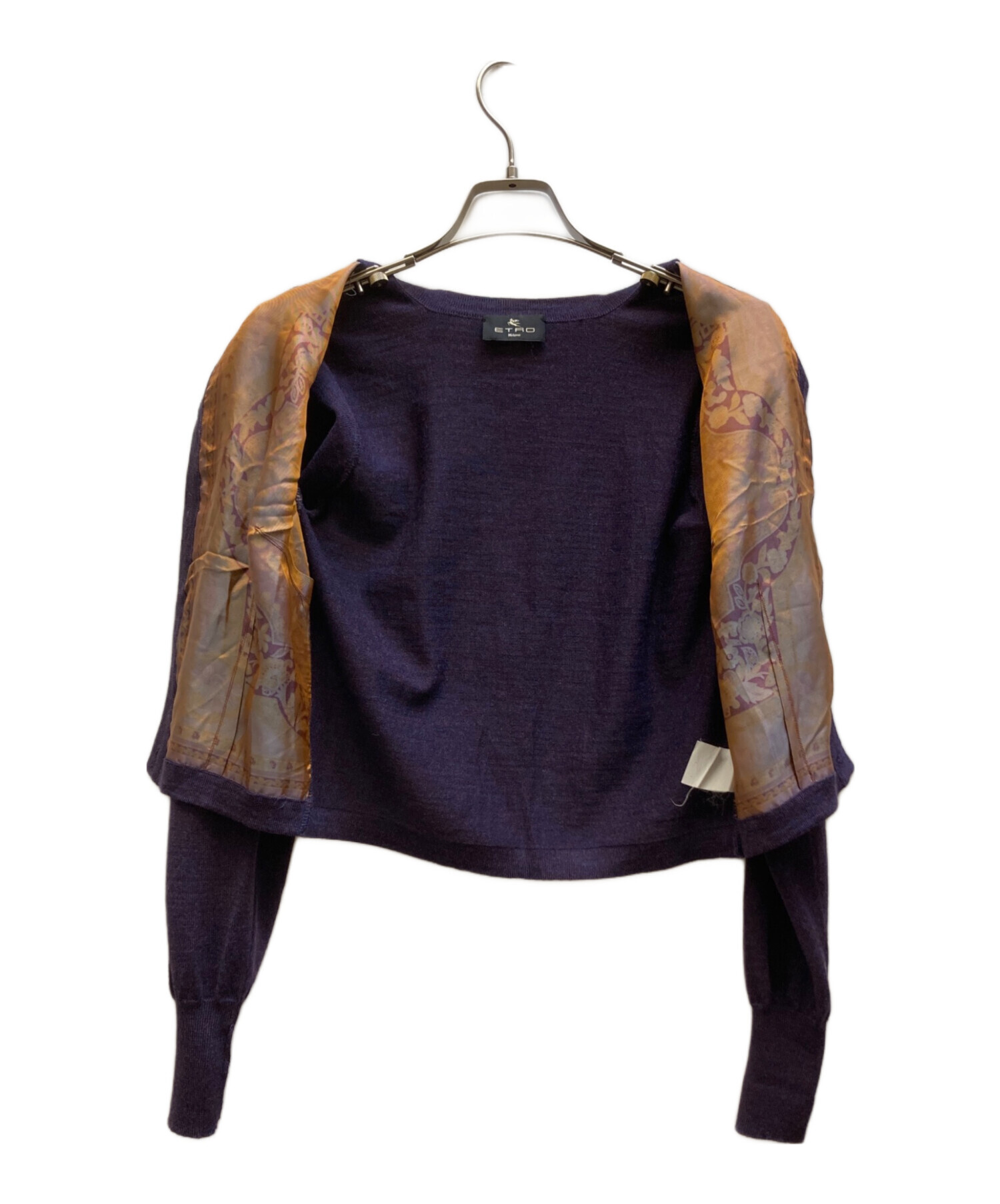 中古・古着通販】ETRO (エトロ) ペイズリー柄切替カーディガン