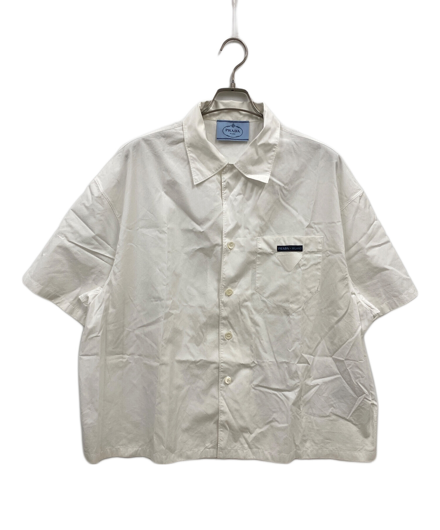 中古・古着通販】PRADA (プラダ) ロゴトライアングルボーリングシャツ