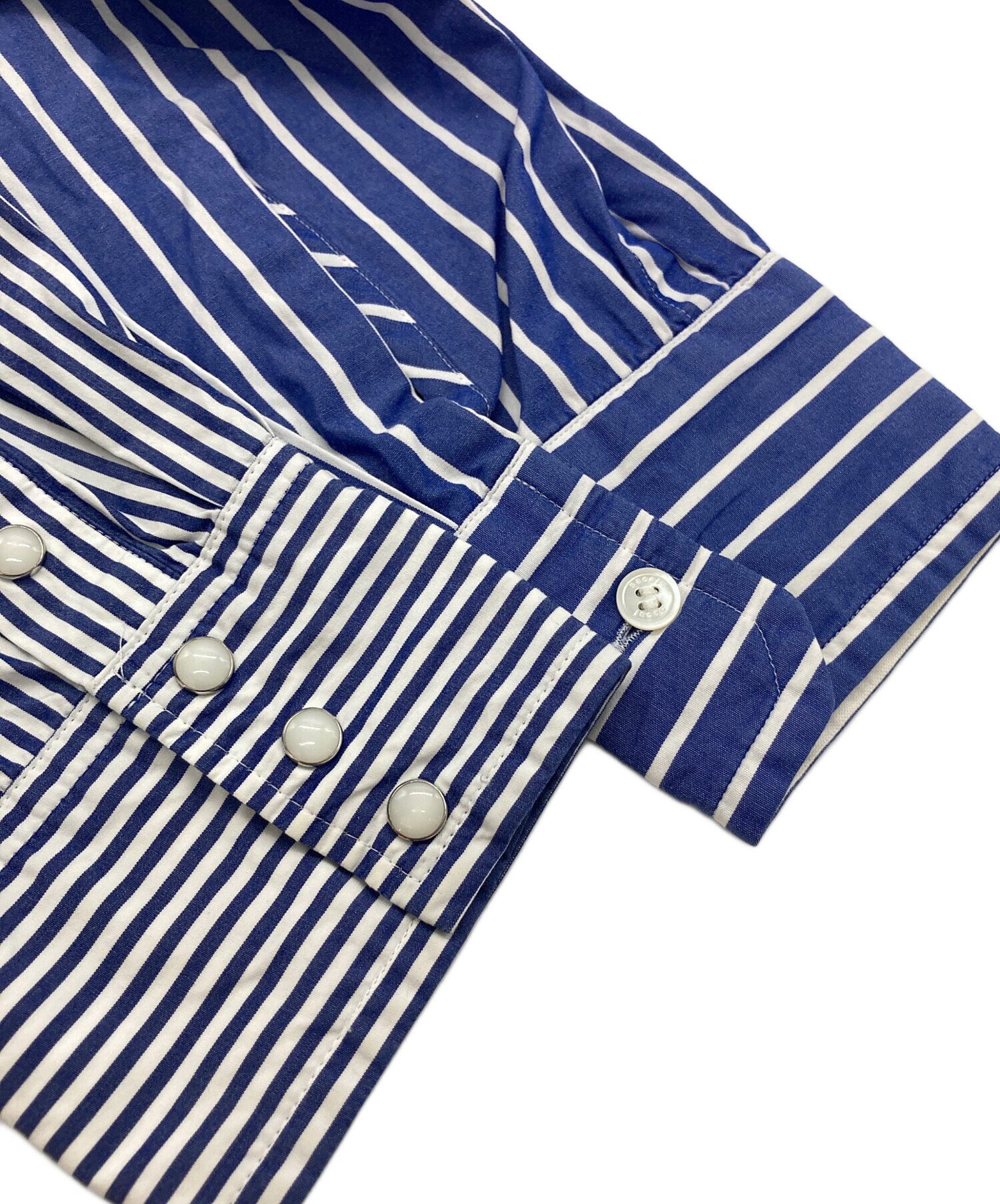 中古・古着通販】sacai (サカイ) コットンアシンメトリーシャツ ブルー