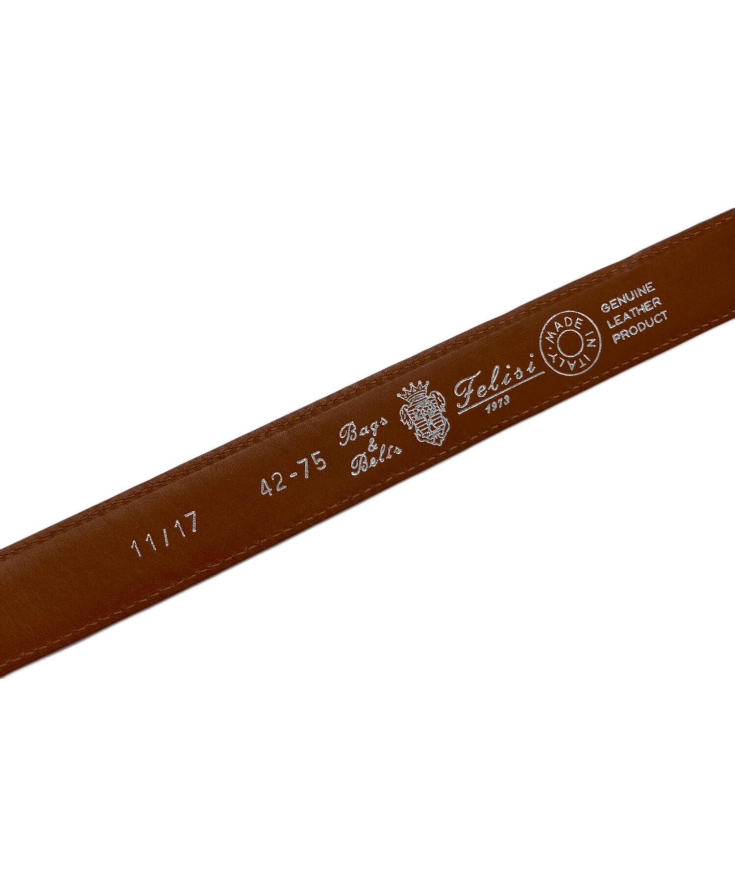 中古・古着通販】Felisi (フェリージ) レザーベルト ブラウン サイズ