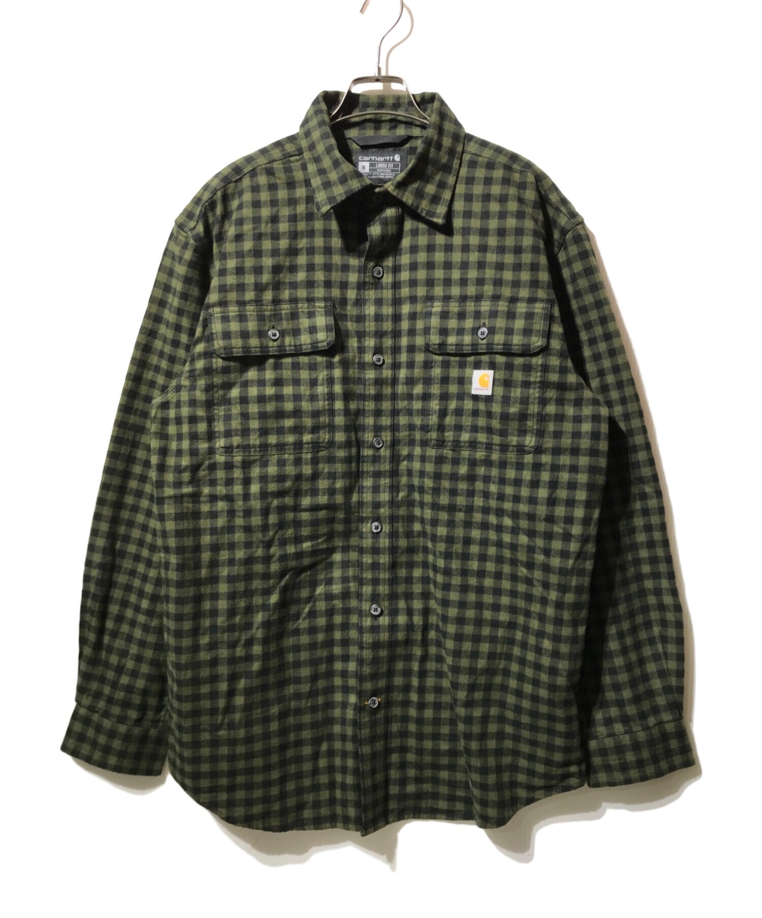 中古・古着通販】CarHartt (カーハート) チェックネルシャツ カーキ