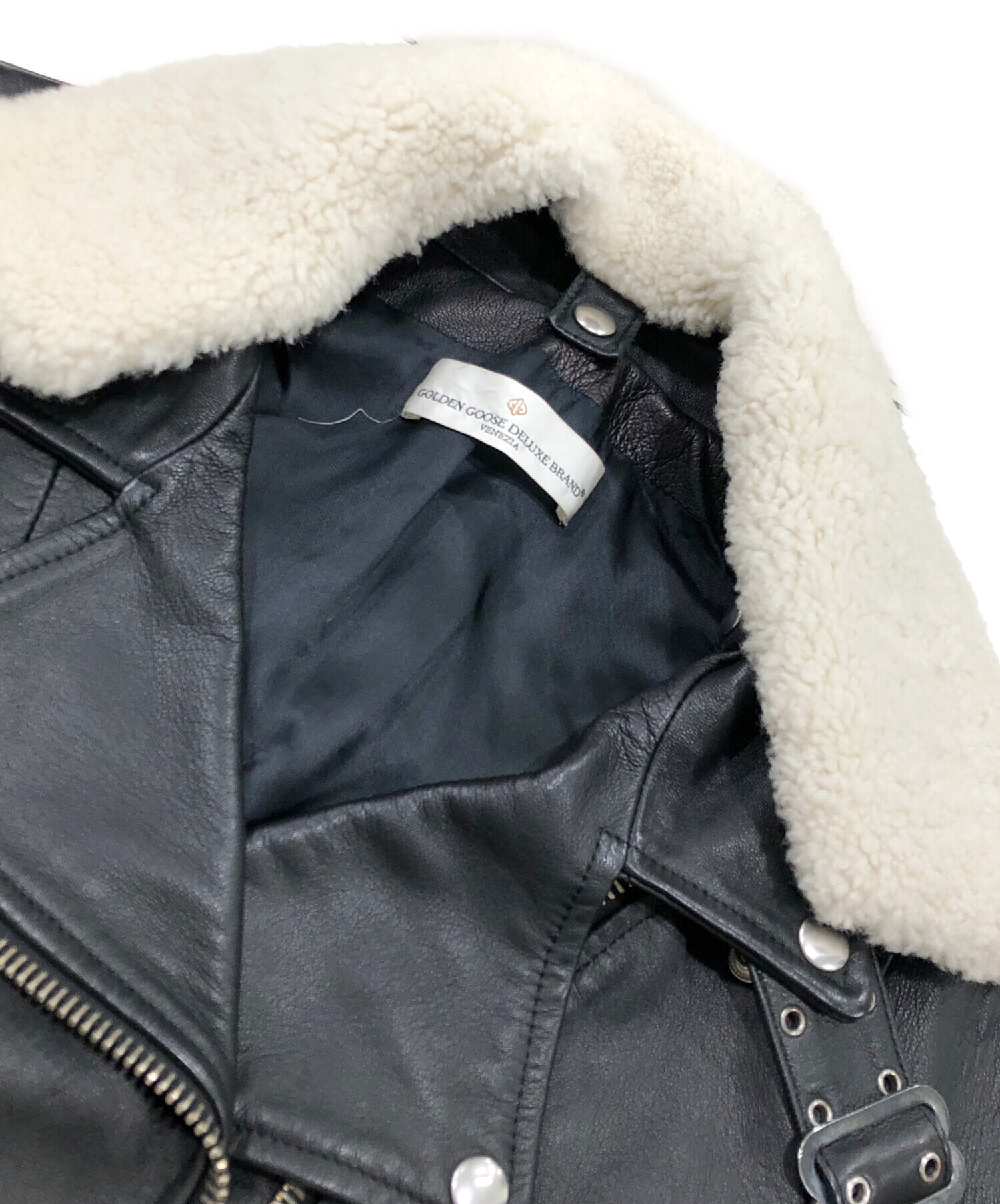 中古・古着通販】GOLDEN GOOSE (ゴールデングース) ボアレザー