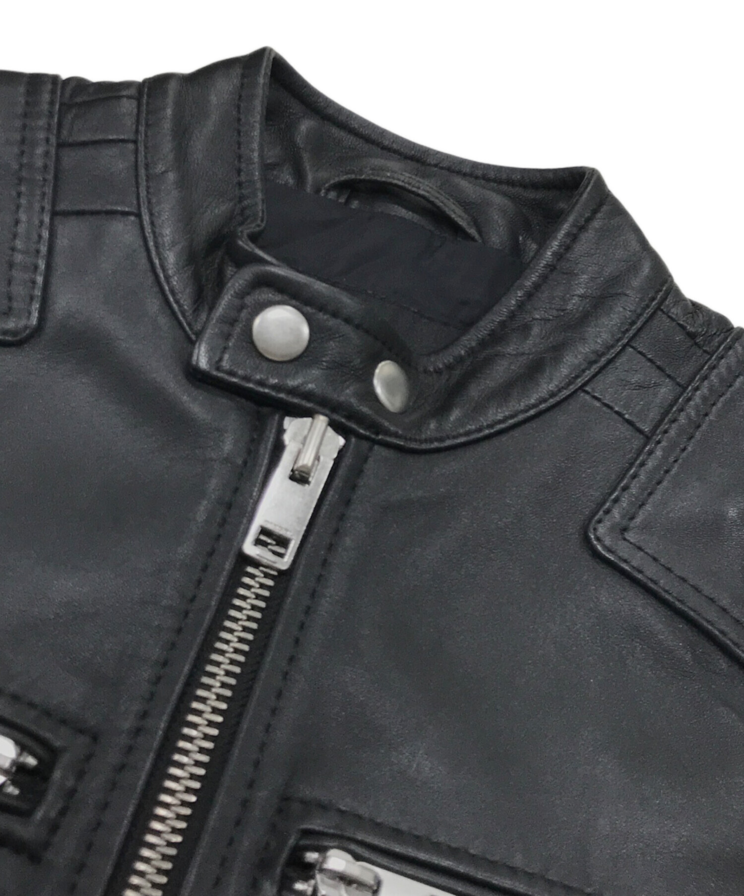 中古・古着通販】DIESEL (ディーゼル) ラムレザージャケット/L-BOY