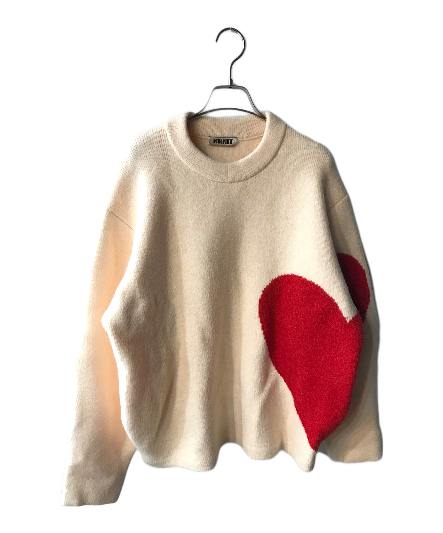 中古・古着通販】NKNIT (ンニット) ハートクルーネックニット