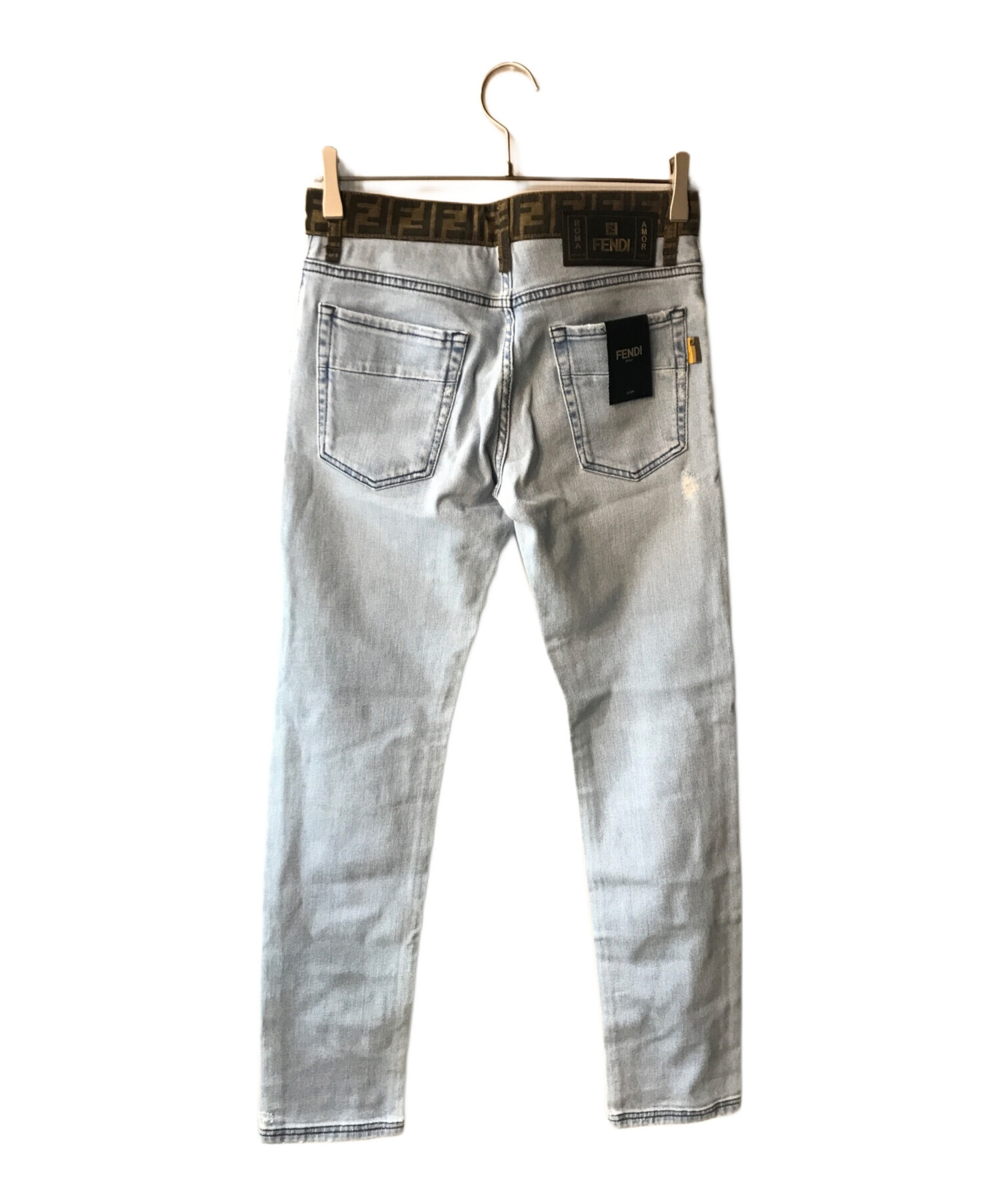 中古・古着通販】FENDI (フェンディ) ズッカ柄切替デニムパンツ