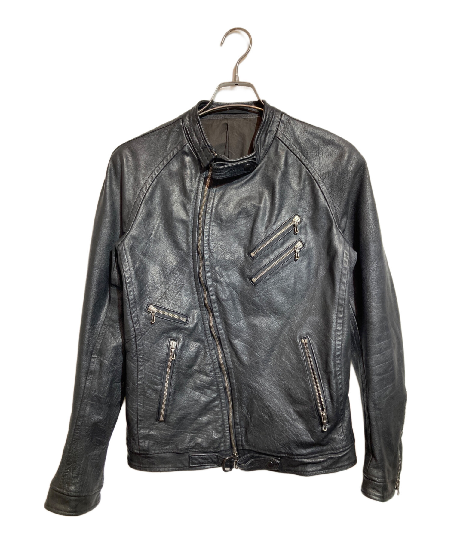 中古・古着通販】JULIUS (ユリウス) レザージャケット ブラック サイズ