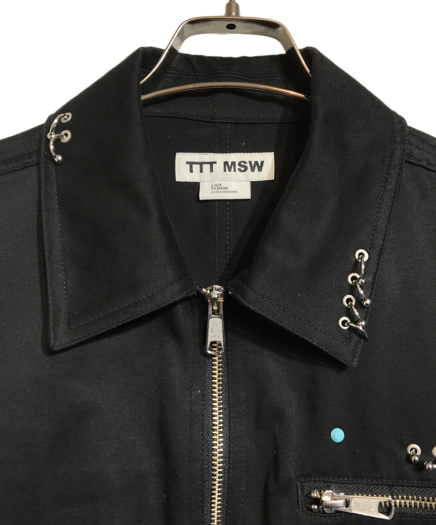 中古・古着通販】TTT MSW (ティー) Work jacket w/pierce ブラック