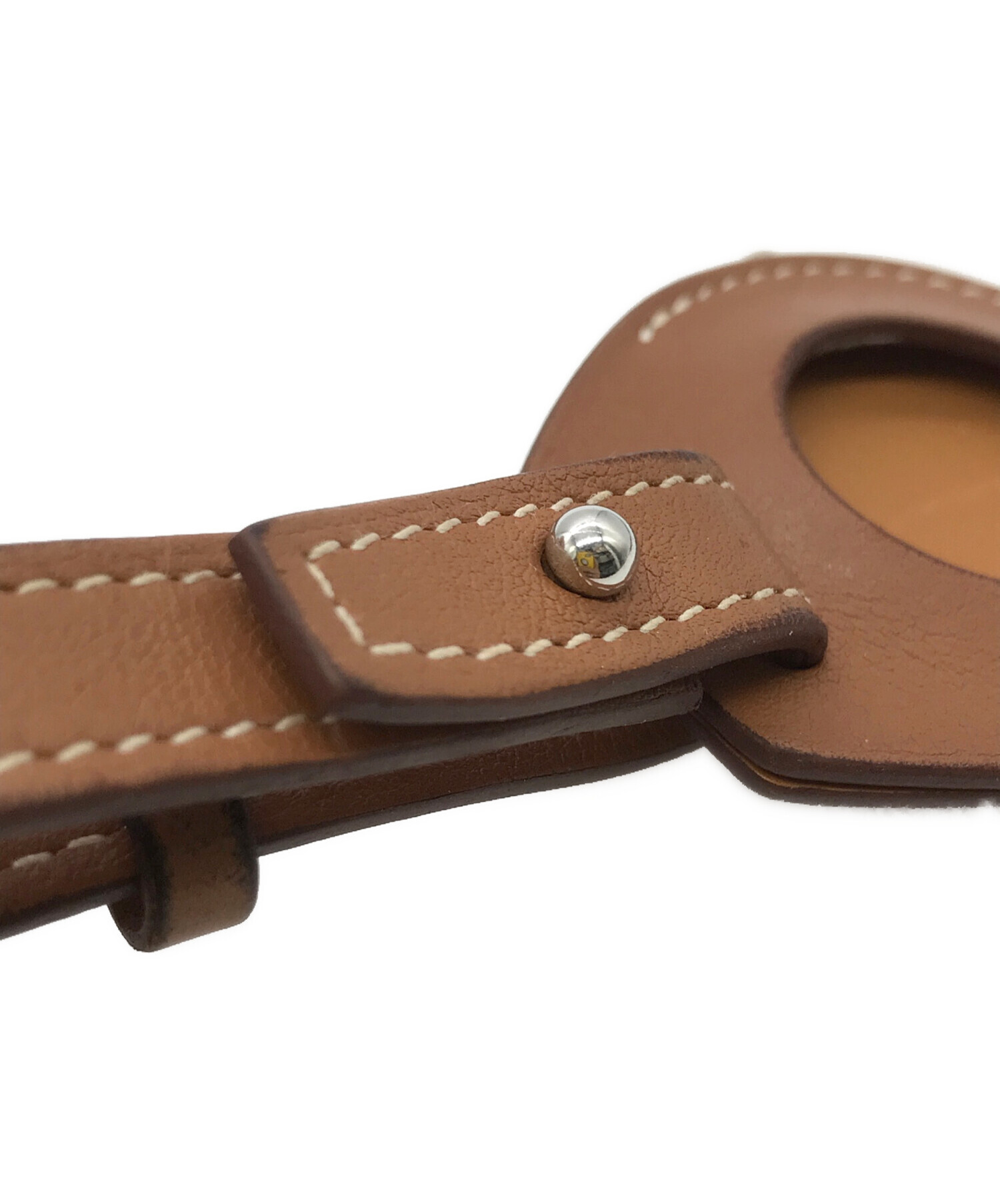 中古・古着通販】HERMES (エルメス) AirTag key ring ブラウン