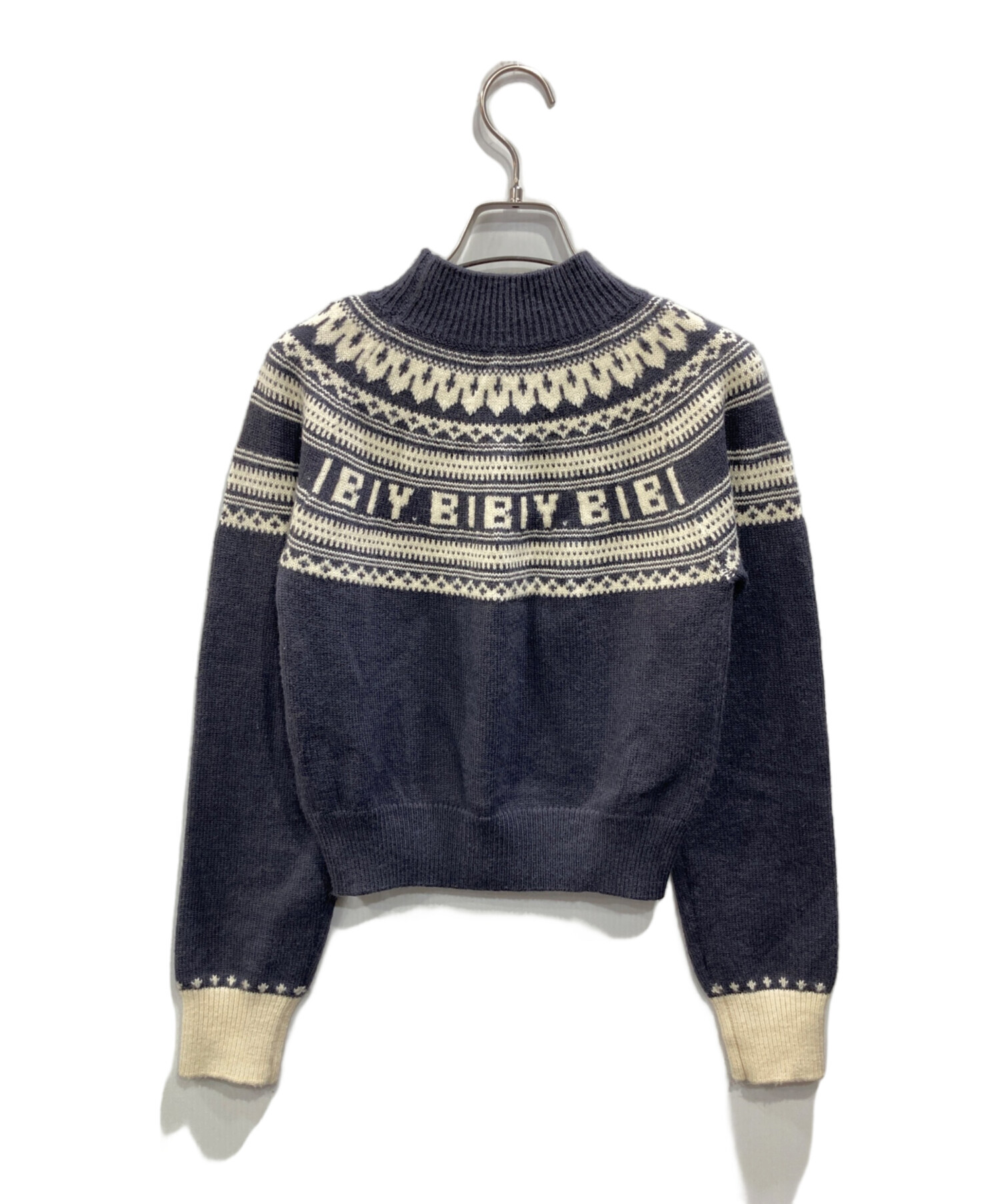 中古・古着通販】Bibiy. (ビビィ) HOLIDAY KNIT ネイビー サイズ:Free