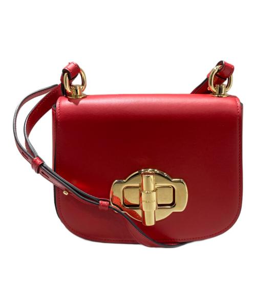 中古・古着通販】PRADA (プラダ) Saddle Shoulder Bag レッド サイズ
