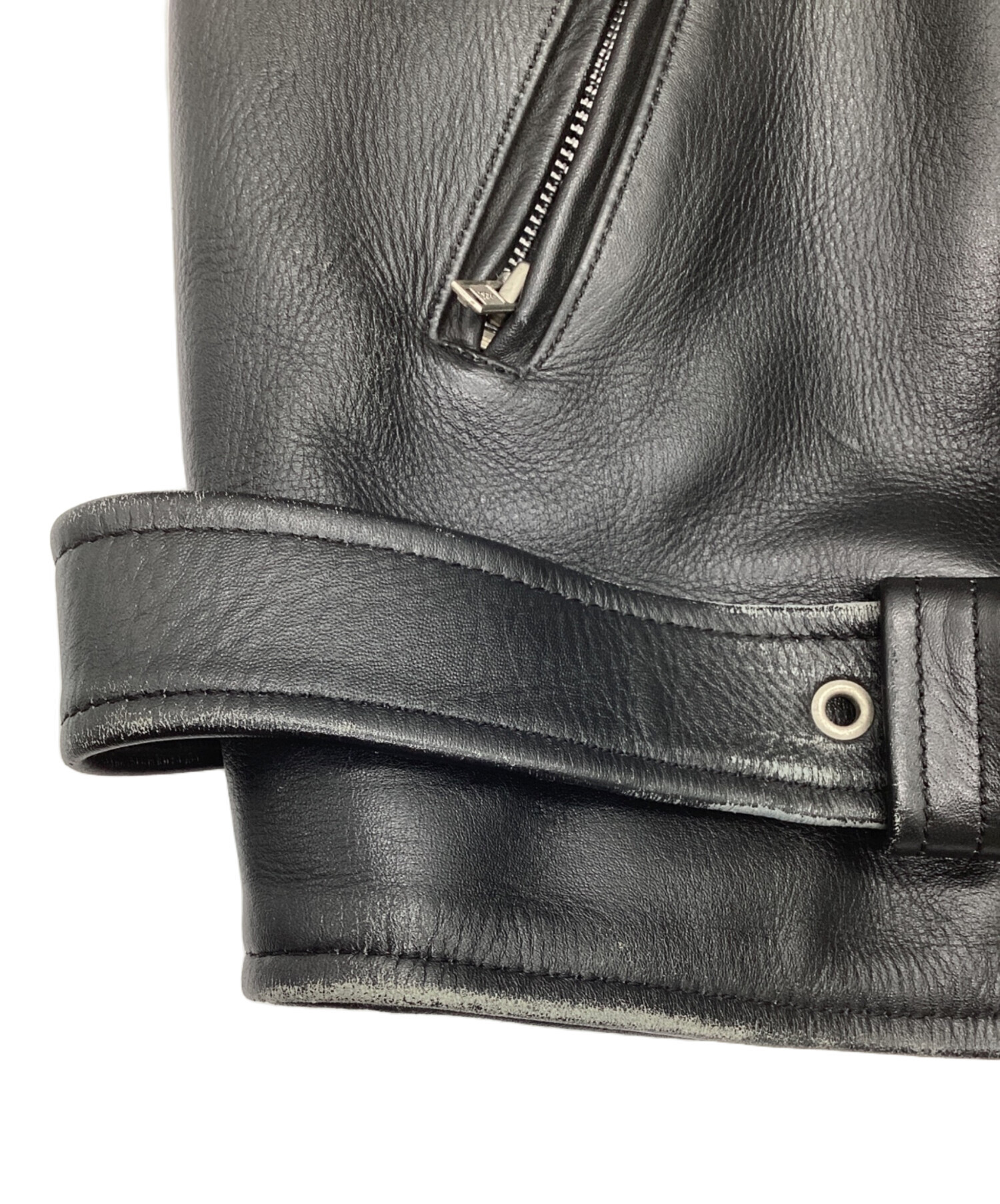 中古・古着通販】EEZAN (イーザン) レザーライダースジャケット