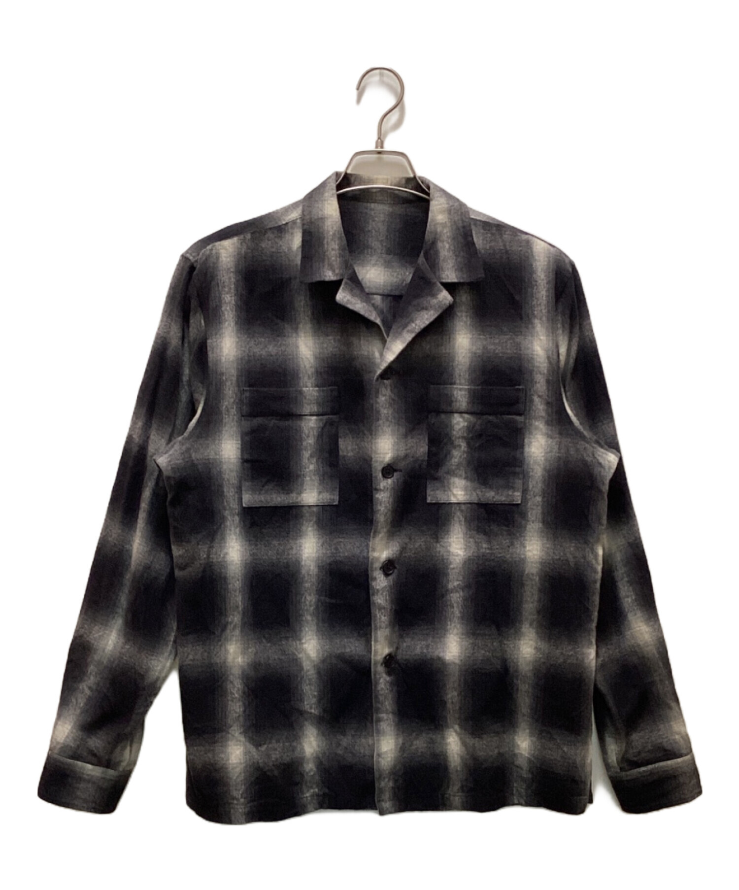 中古・古着通販】Kinema (キネマ) オンブレチェックオープンカラー