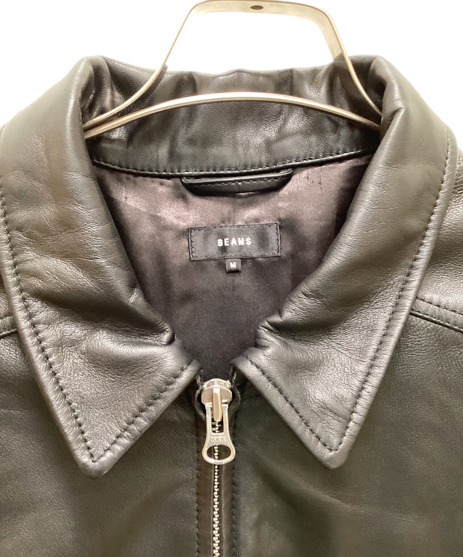 中古・古着通販】BEAMS (ビームス) シープレザーブルゾン ブラック