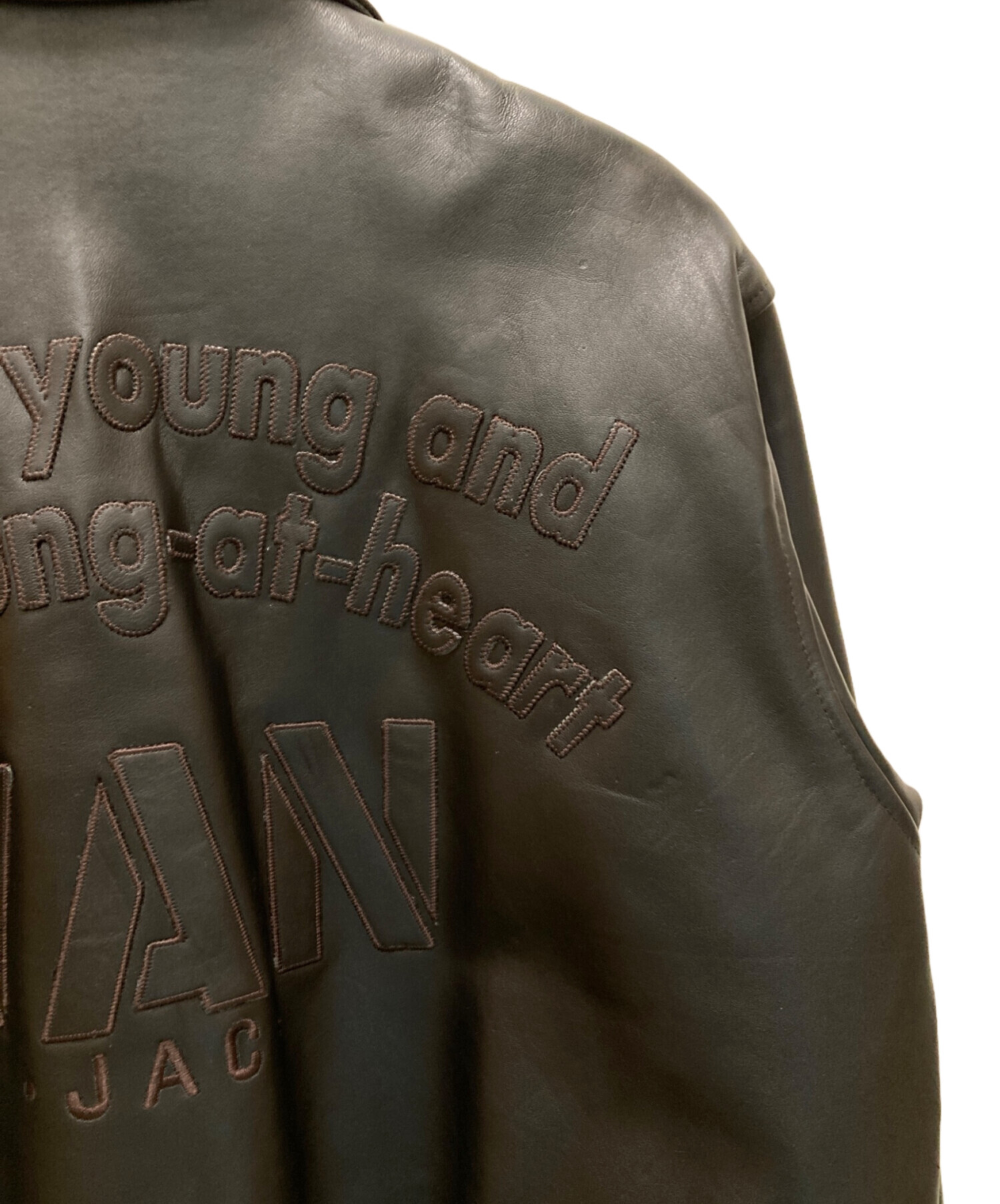 中古・古着通販】VAN JAC (ヴァン) ロゴ刺繍ホースレザージャケット
