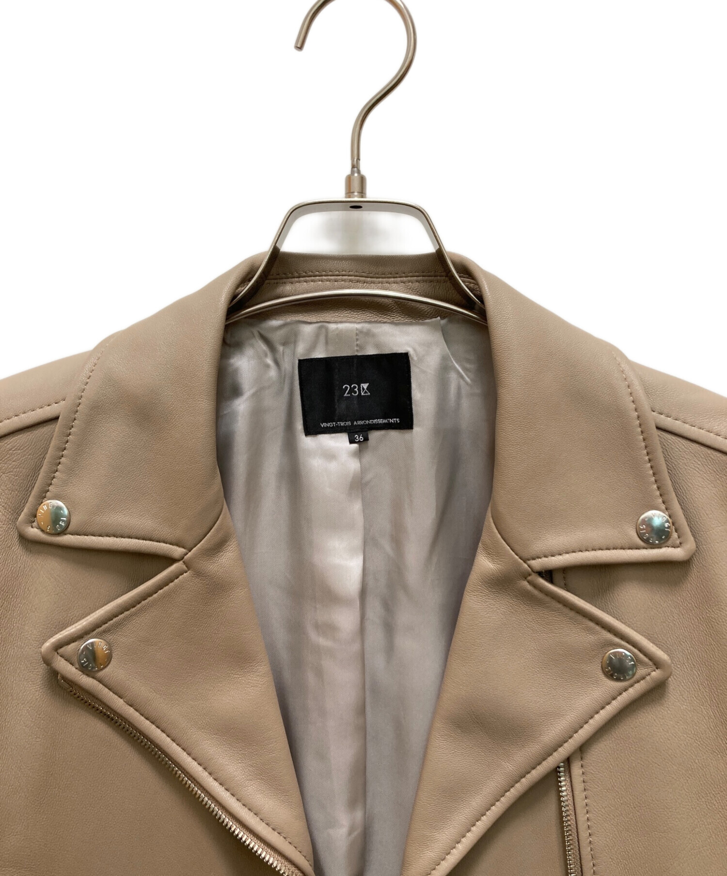 中古・古着通販】23区 (ニジュウサンク) シープレザーライダース