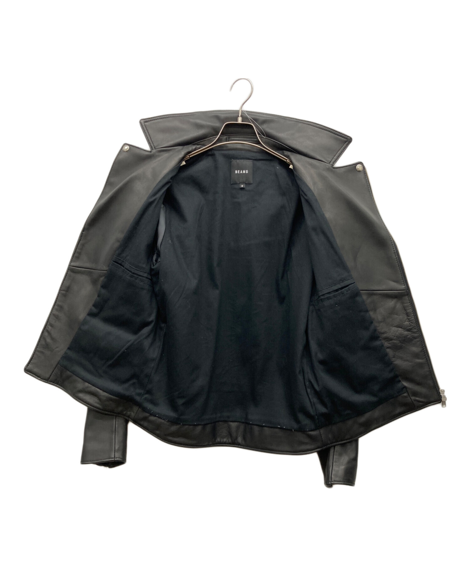 中古・古着通販】BEAMS (ビームス) ラムレザーダブルライダース