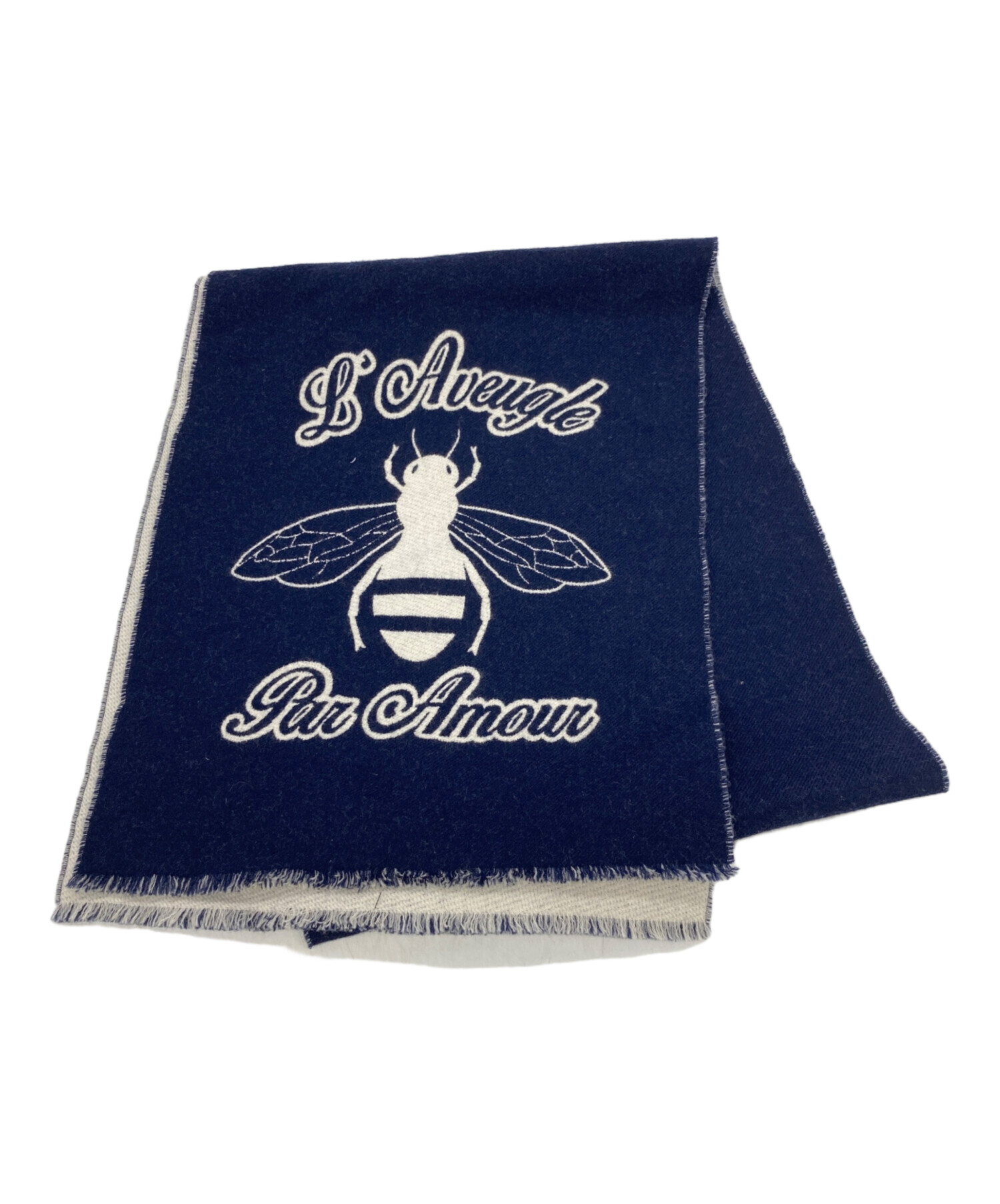 中古・古着通販】GUCCI (グッチ) マフラー ネイビー｜ブランド・古着