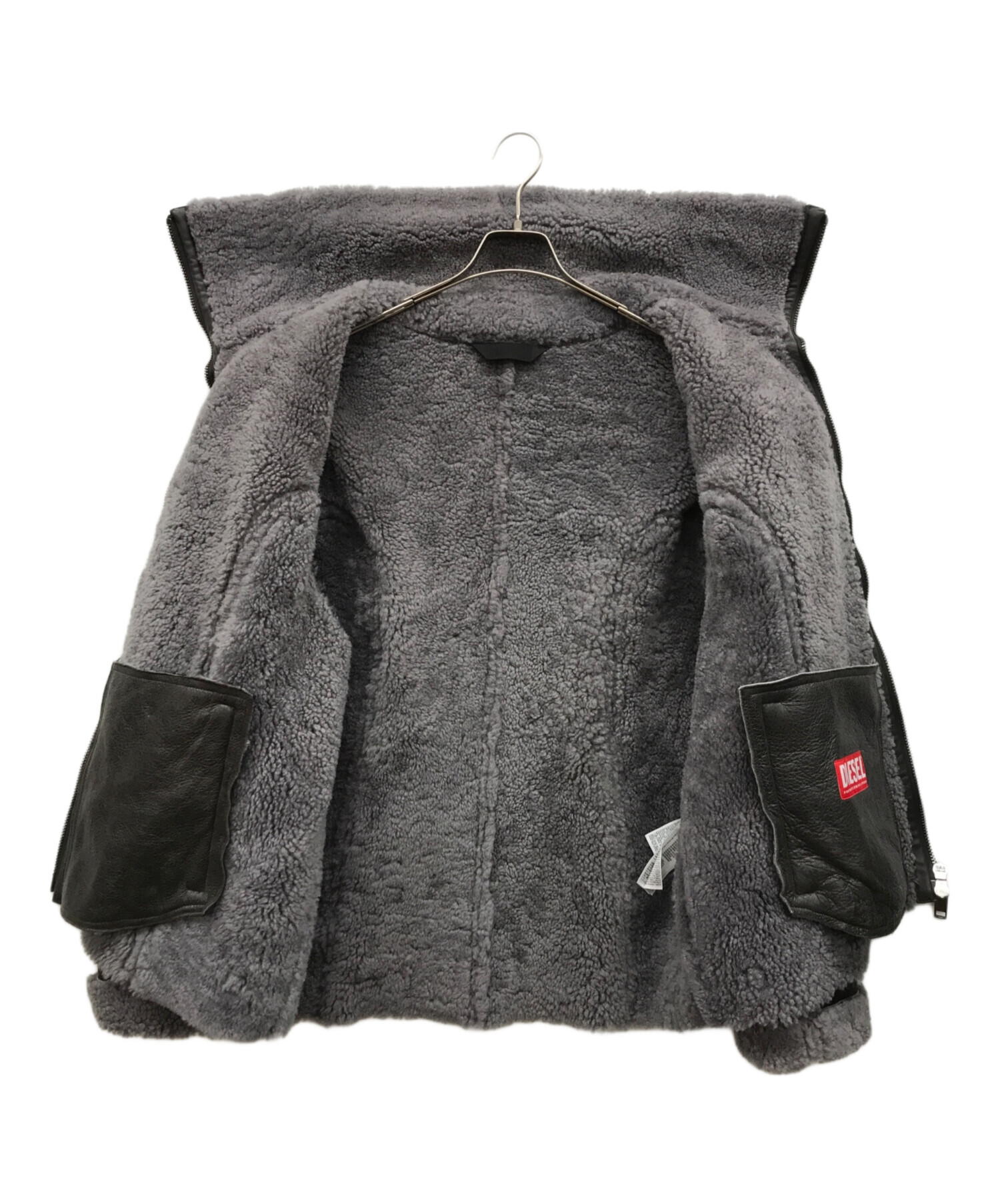 中古・古着通販】DIESEL (ディーゼル) ラムレザームートンジャケット