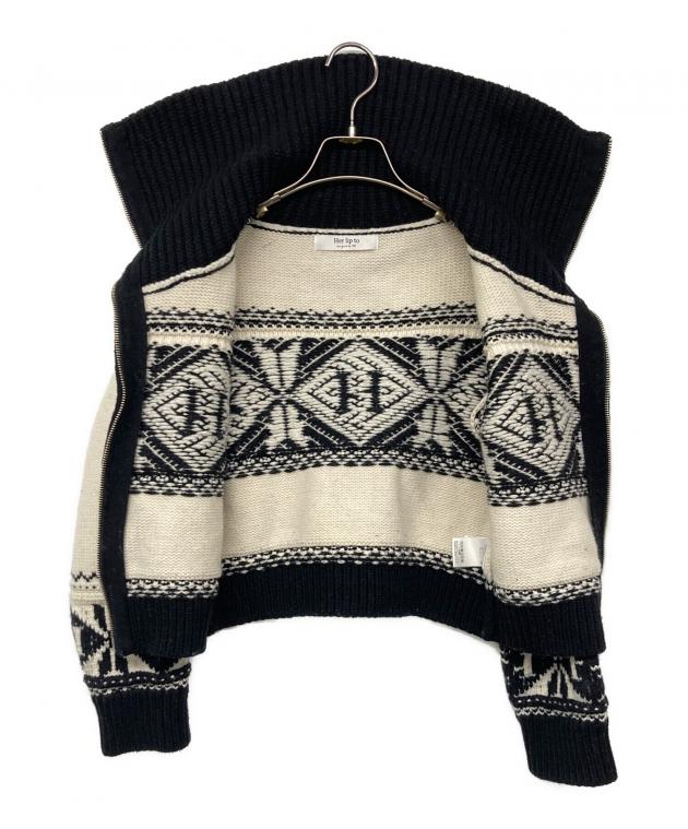中古・古着通販】HER LIP TO (ハーリップトゥ) H Nordic Knit Zip