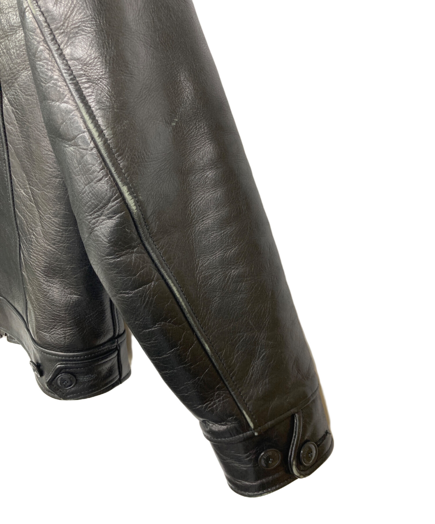 中古・古着通販】COOTIE (クーティー) レザージャケット ブラック