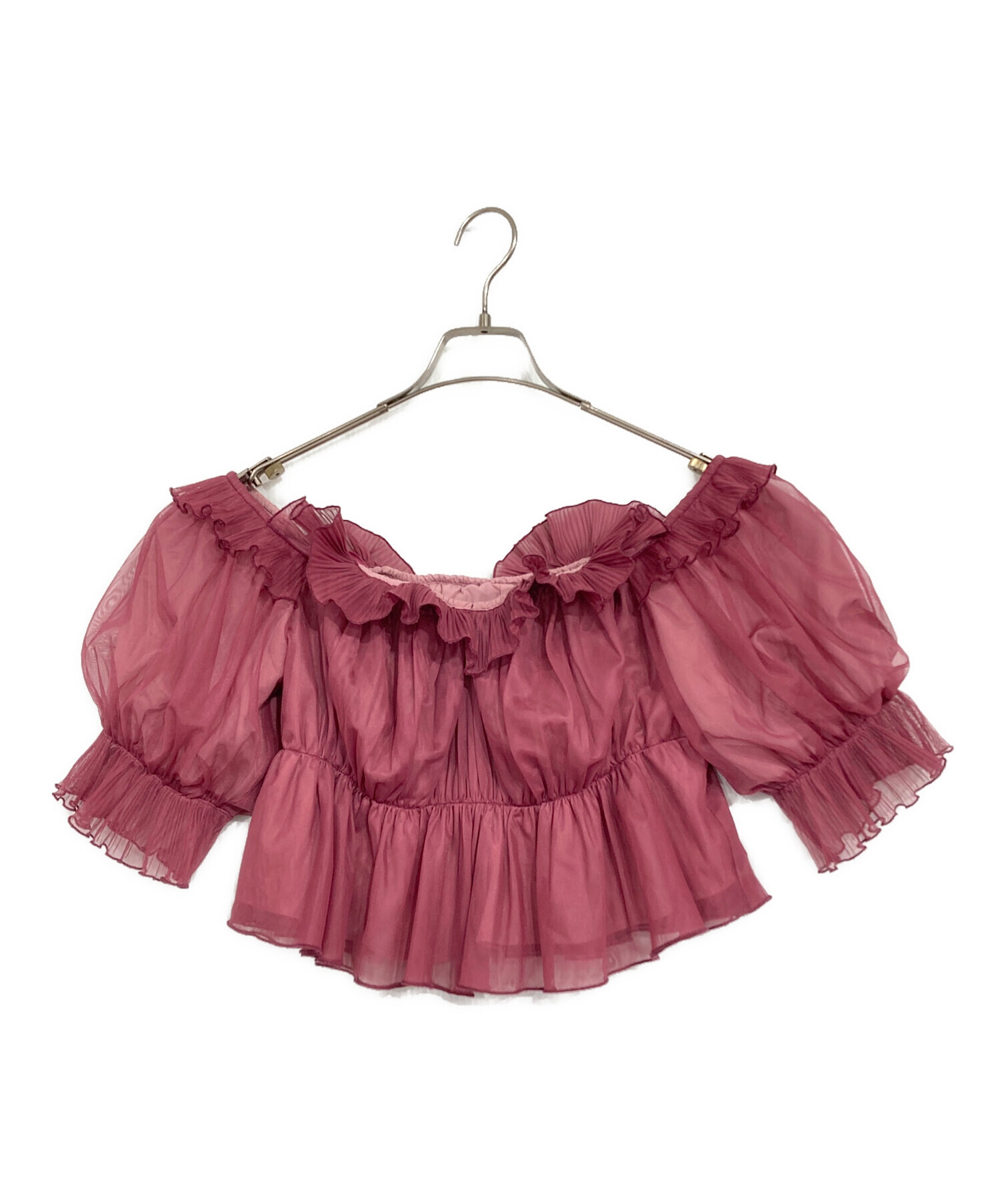 中古・古着通販】Snidel (スナイデル) Sustainableギャザーオフショル