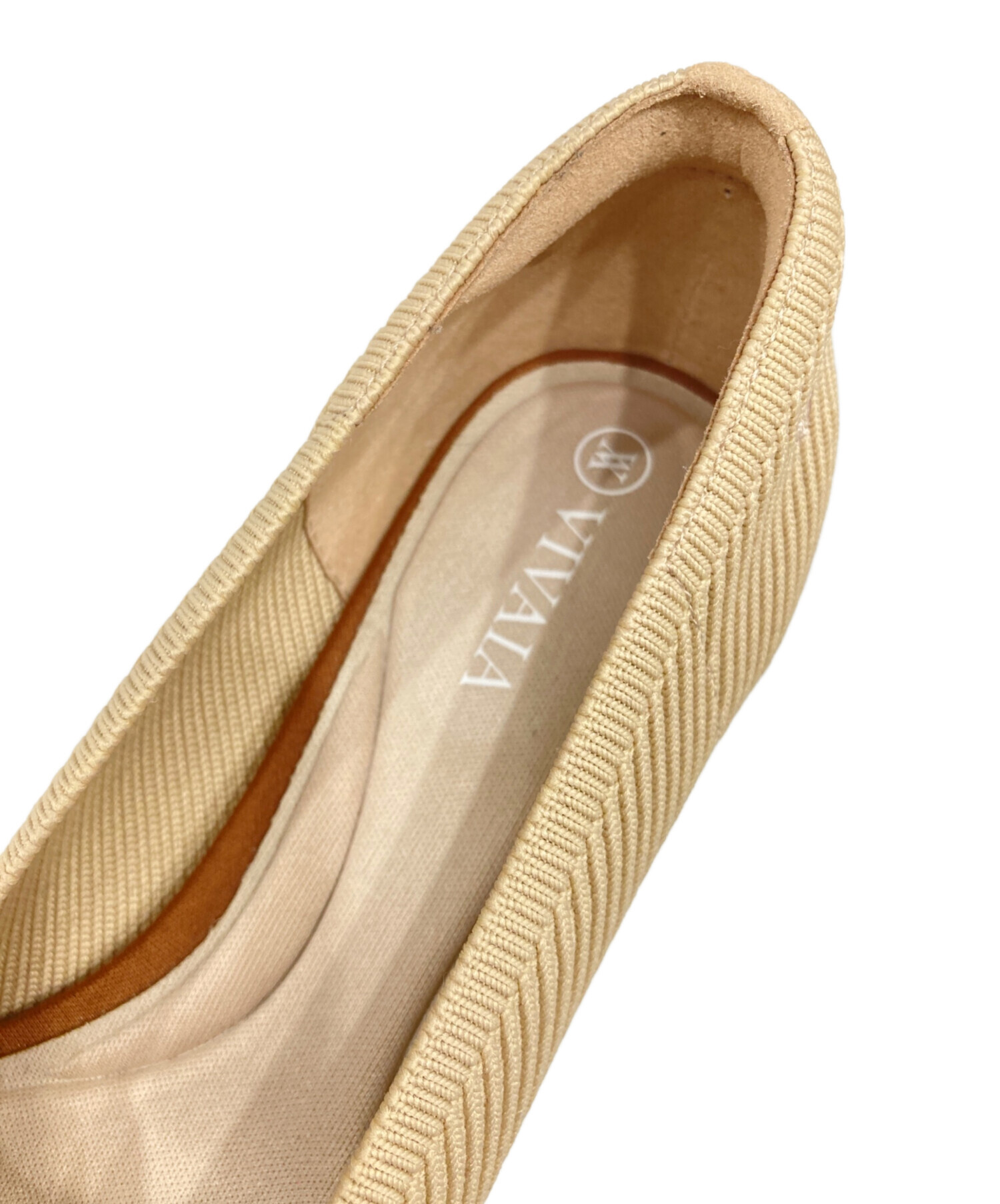 中古・古着通販】VIVAIA (ビバイア) ニットパンプス ベージュ サイズ