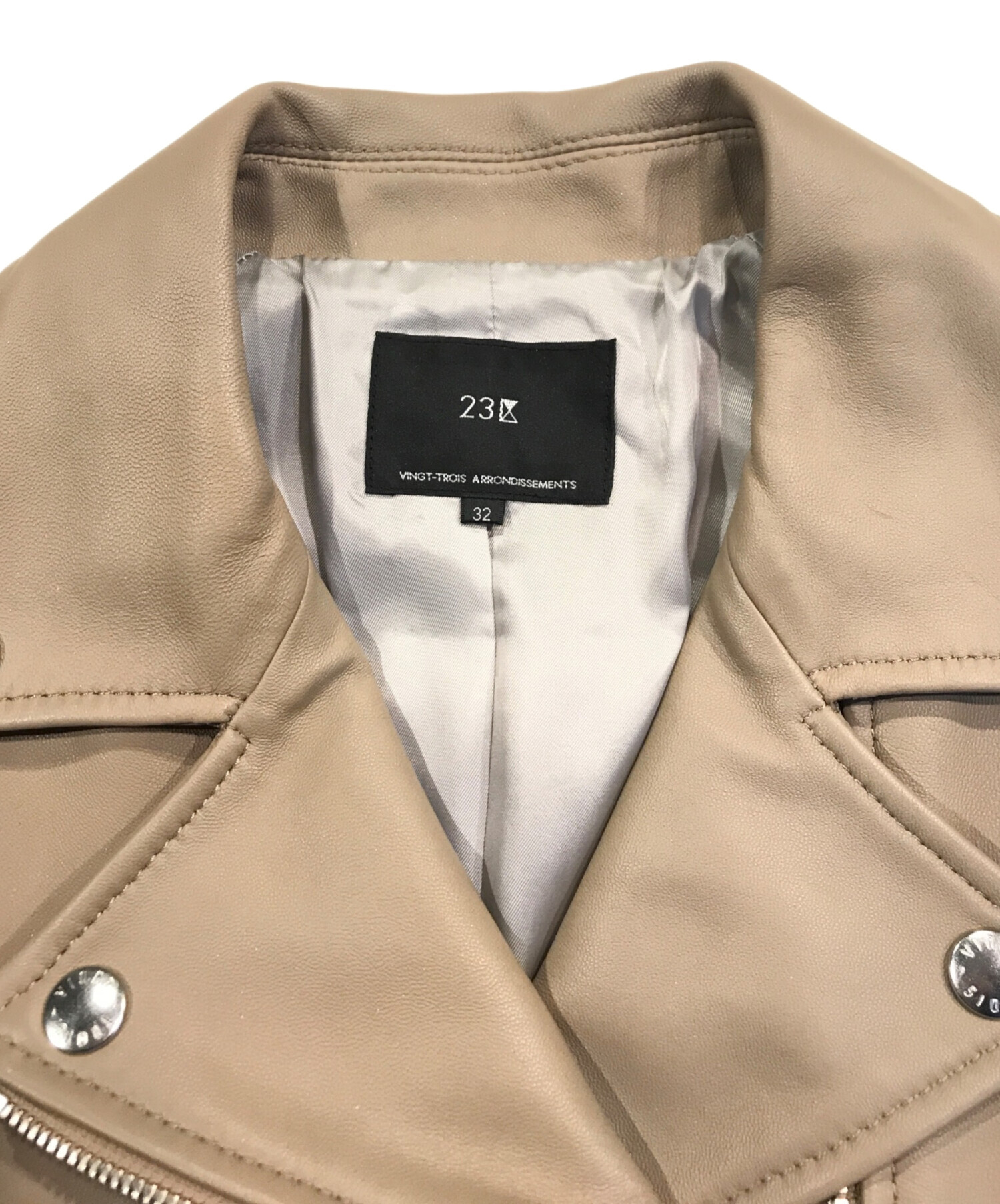 中古・古着通販】23区 (ニジュウサンク) シープレザー ライダース