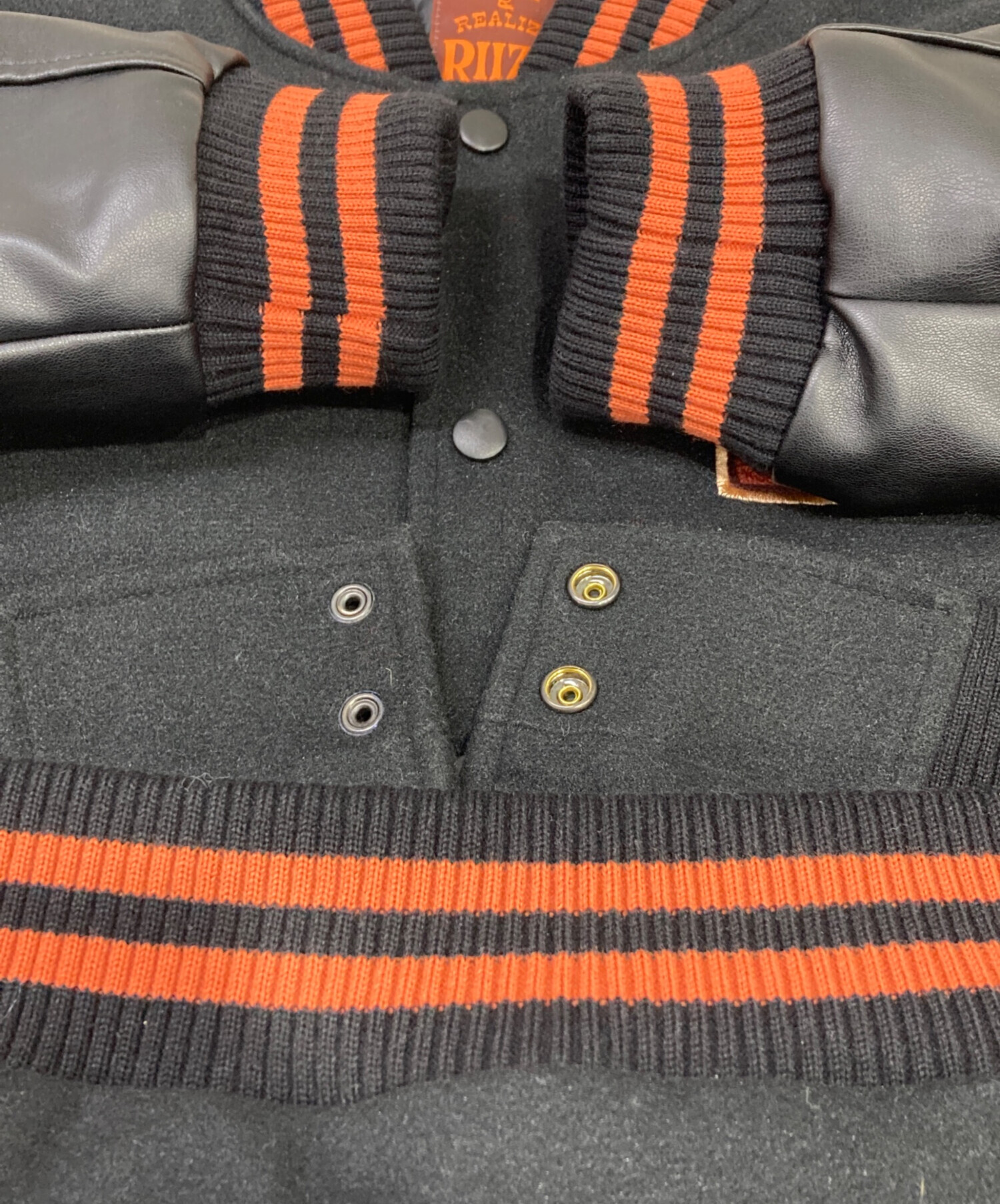 中古・古着通販】riize (ライズ) スタジャン ブラック サイズ:FREE