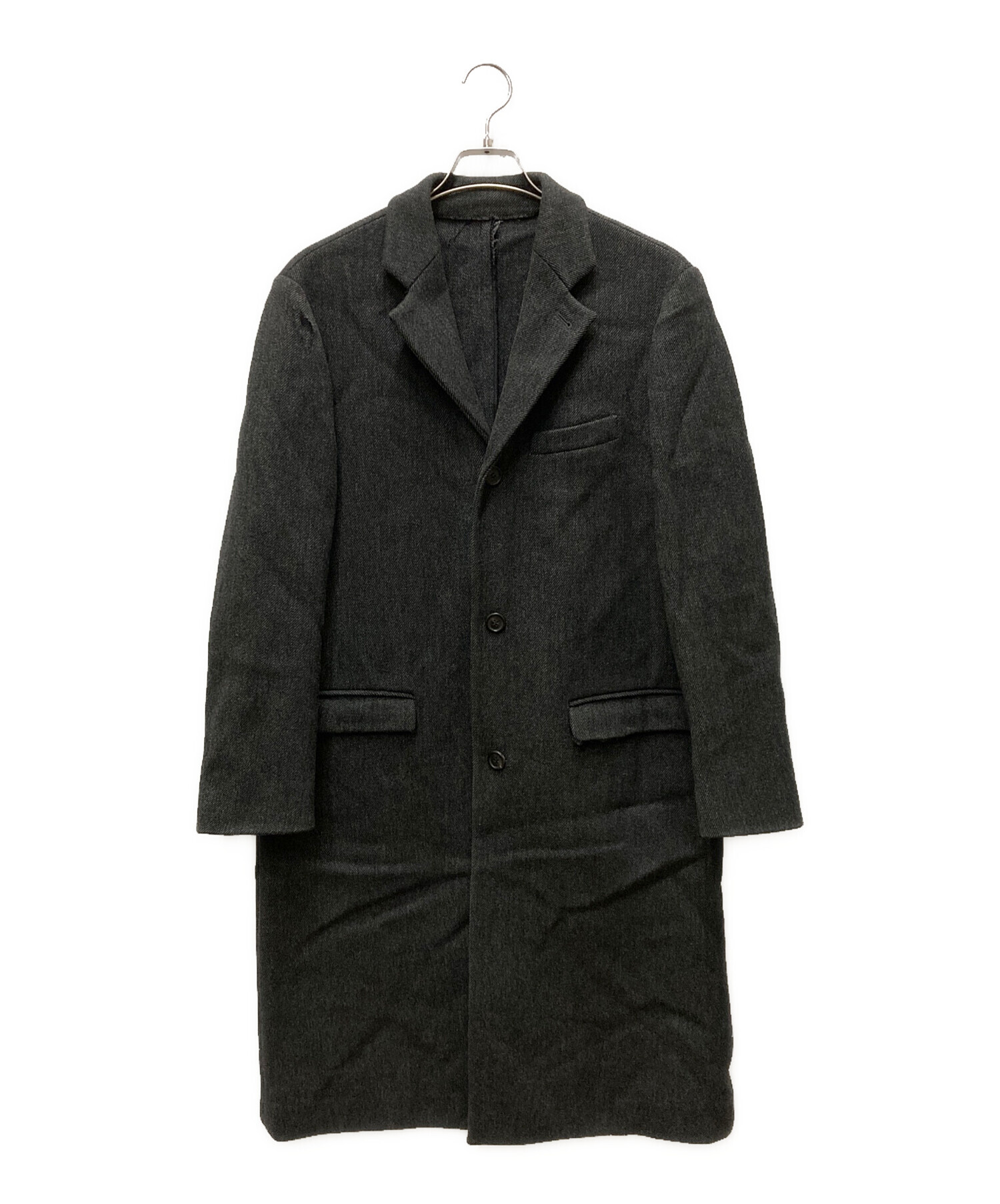 中古・古着通販】PRADA (プラダ) ウールチェスターコート ブラック