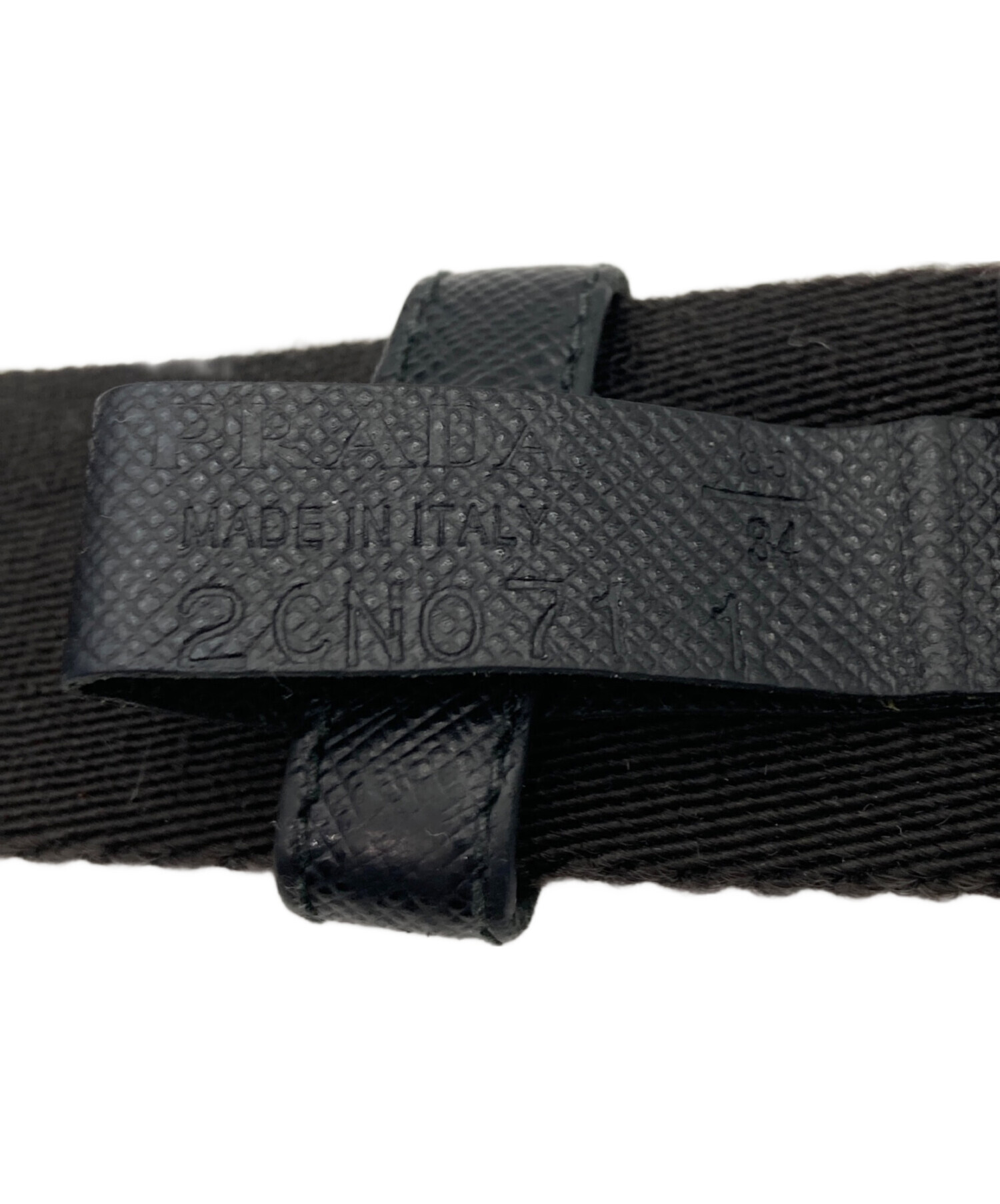 中古・古着通販】PRADA (プラダ) ロゴバックルガチャベルト ブラック