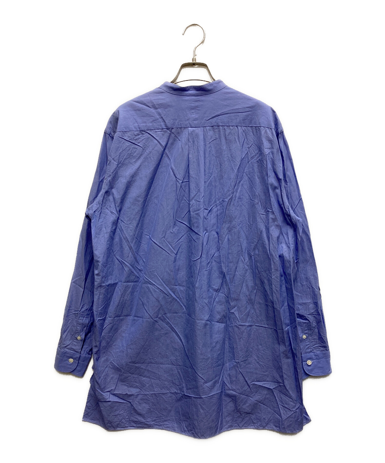 中古・古着通販】COMOLI (コモリ) バンドカラーシャツ ブルー サイズ:2