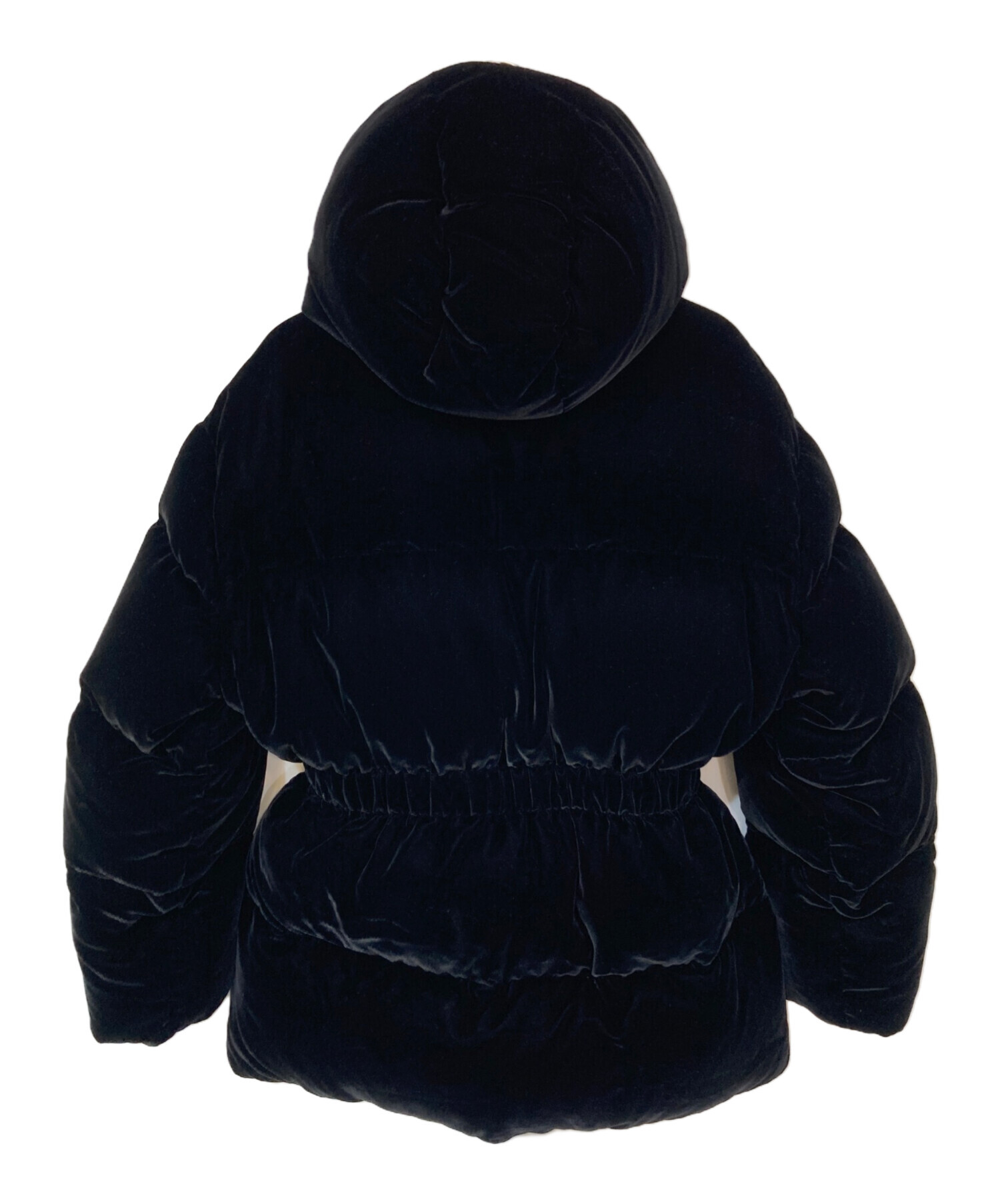 中古・古着通販】PRADA (プラダ) ベロアダウンジャケット ブラック