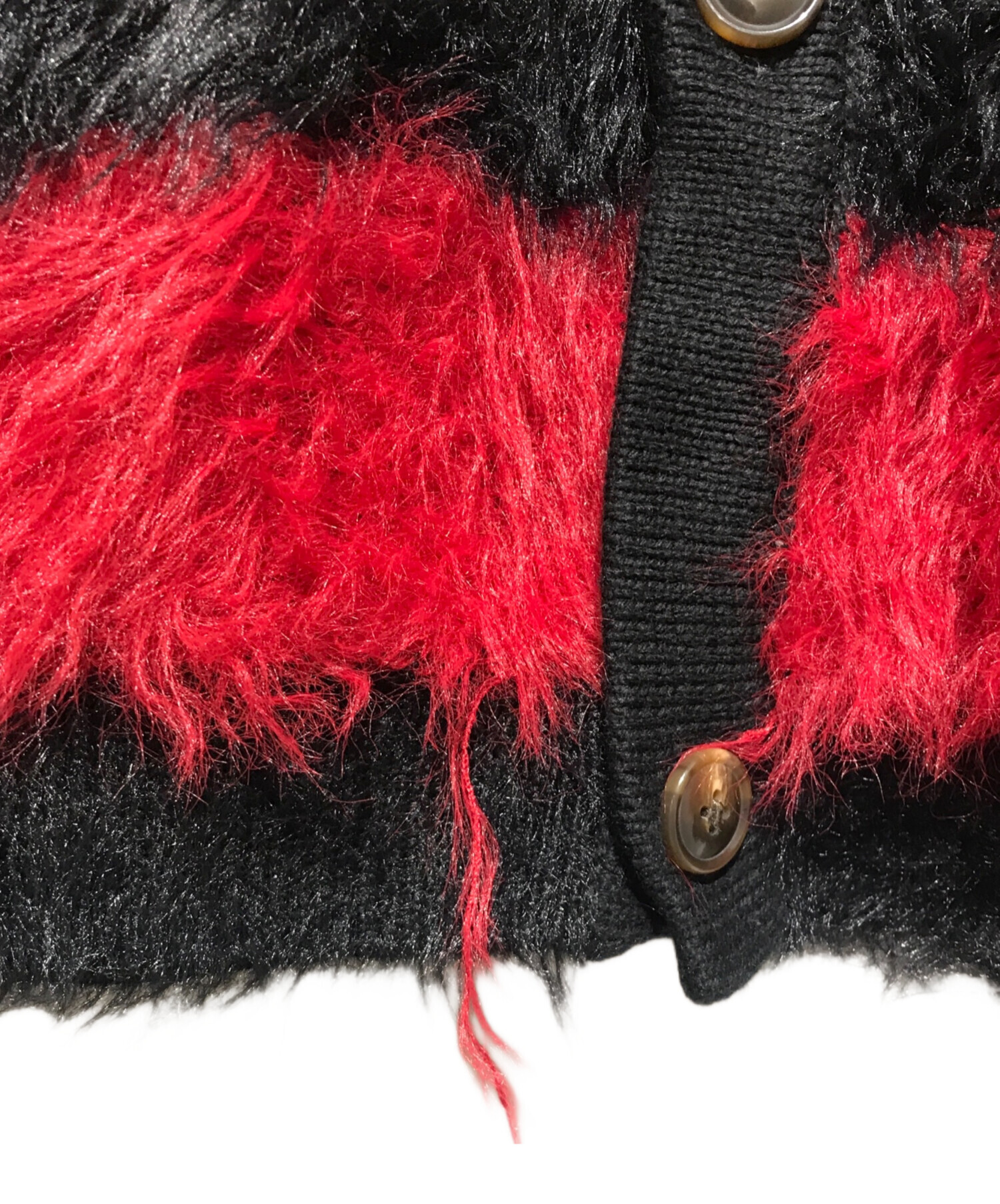 中古・古着通販】glamb (グラム) Fuzzy Border Cardigan/ファジー