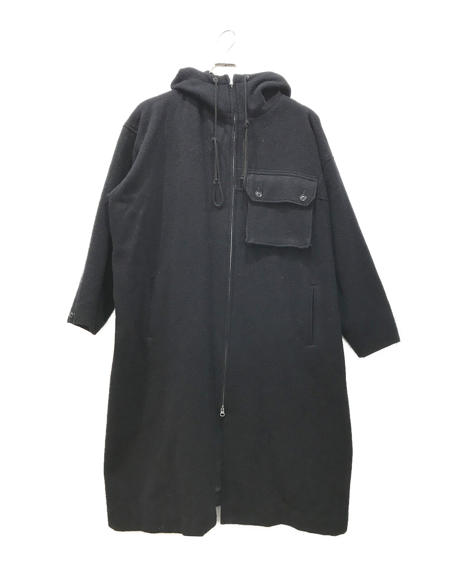 中古・古着通販】Y's (ワイズ) WOOL MOSSER HOODED COAT DRESS