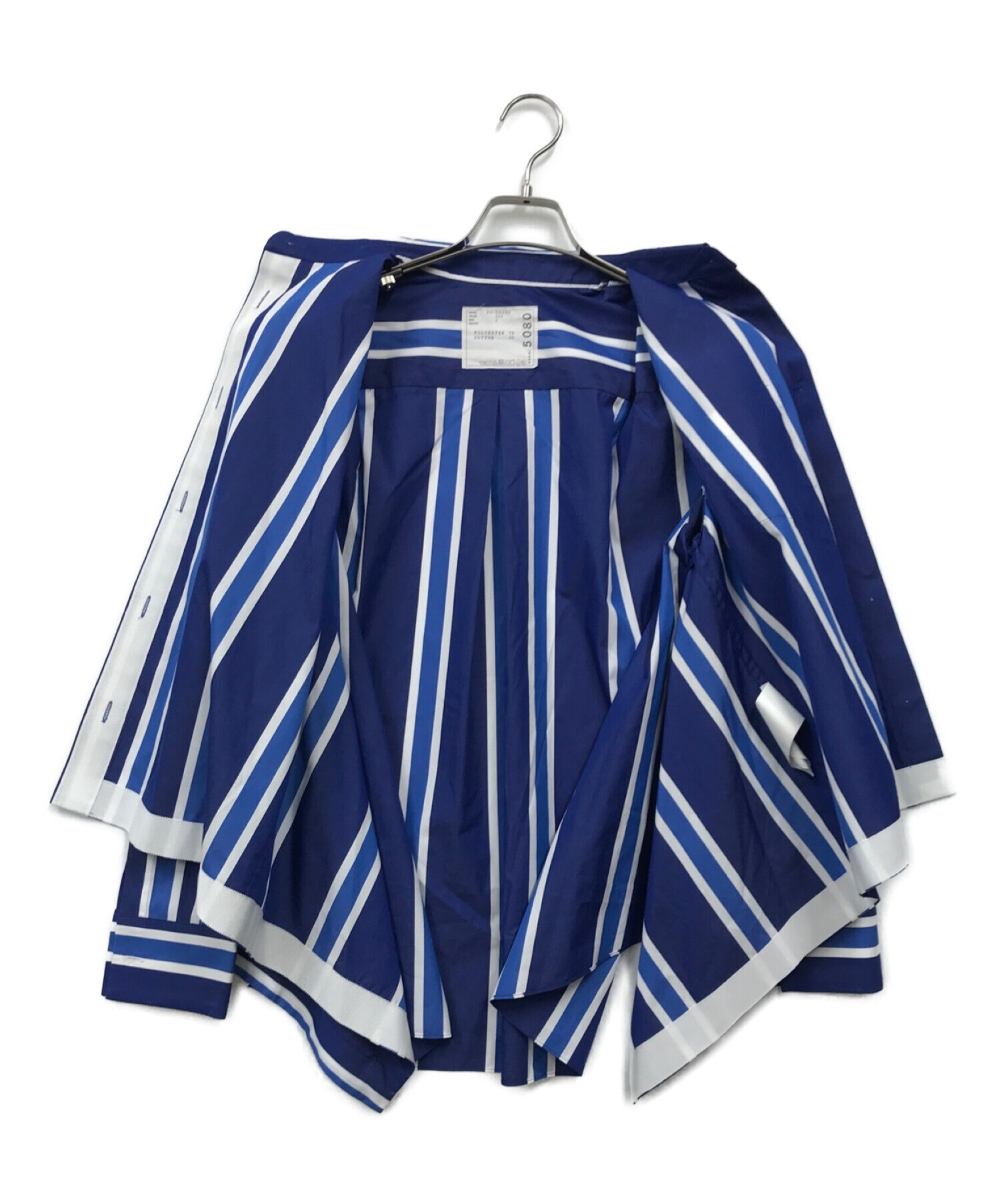 sacai サカイ カジュアルシャツ 3(L位) 紺x白(ストライプ) sacai