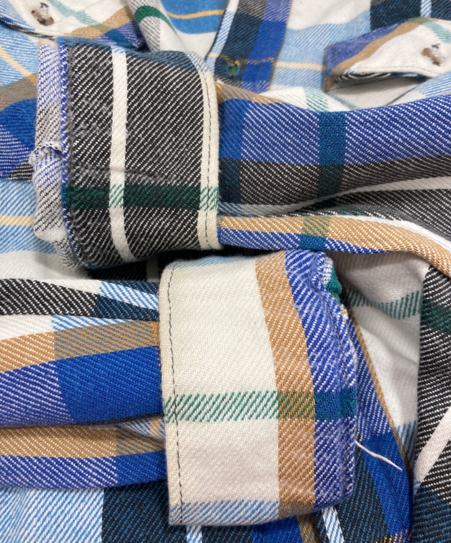 中古・古着通販】FIVE BROTHER (ファイブブラザー) ネルシャツ ブルー