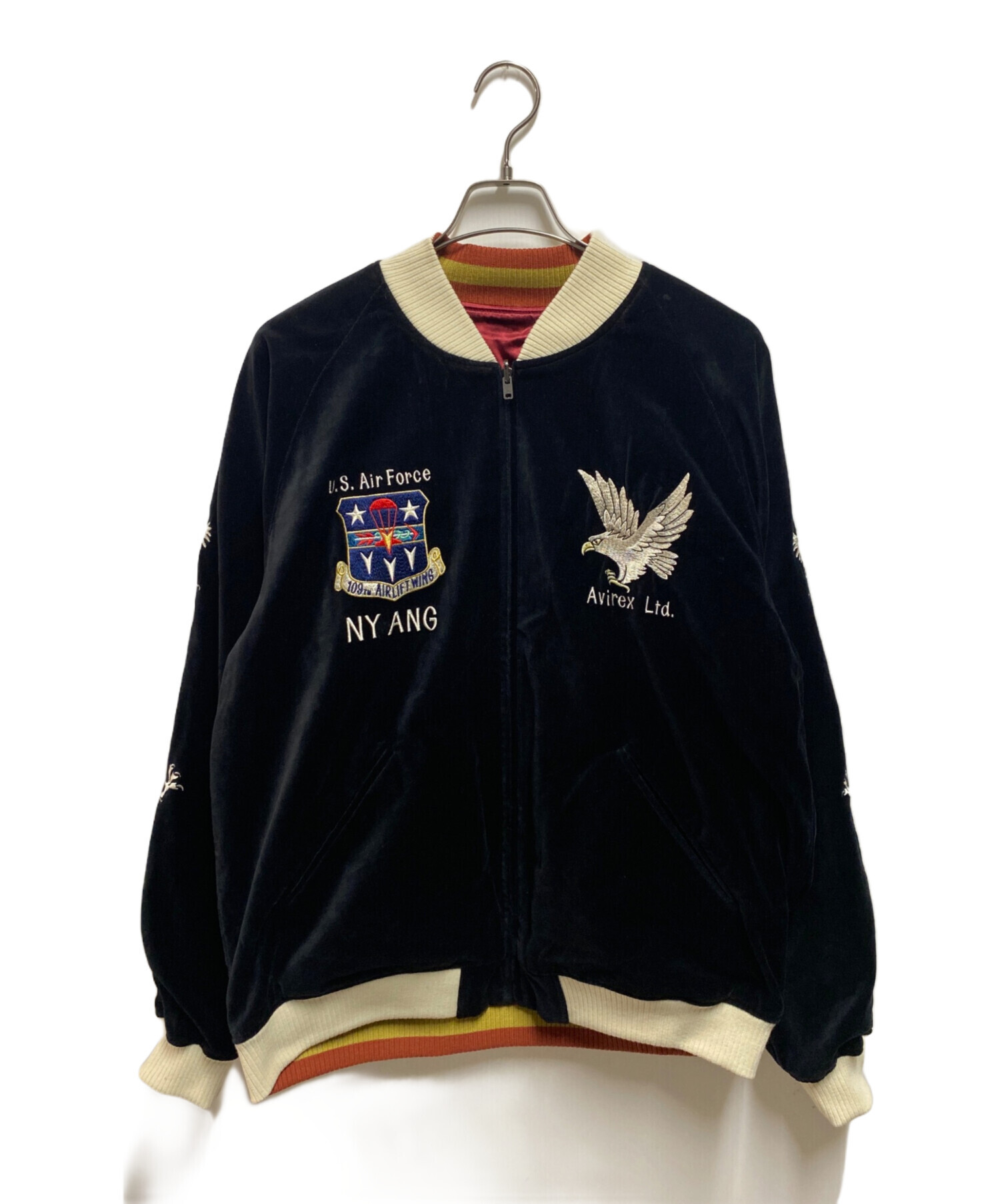 中古・古着通販】AVIREX (アヴィレックス) 別珍スカジャン ブラック