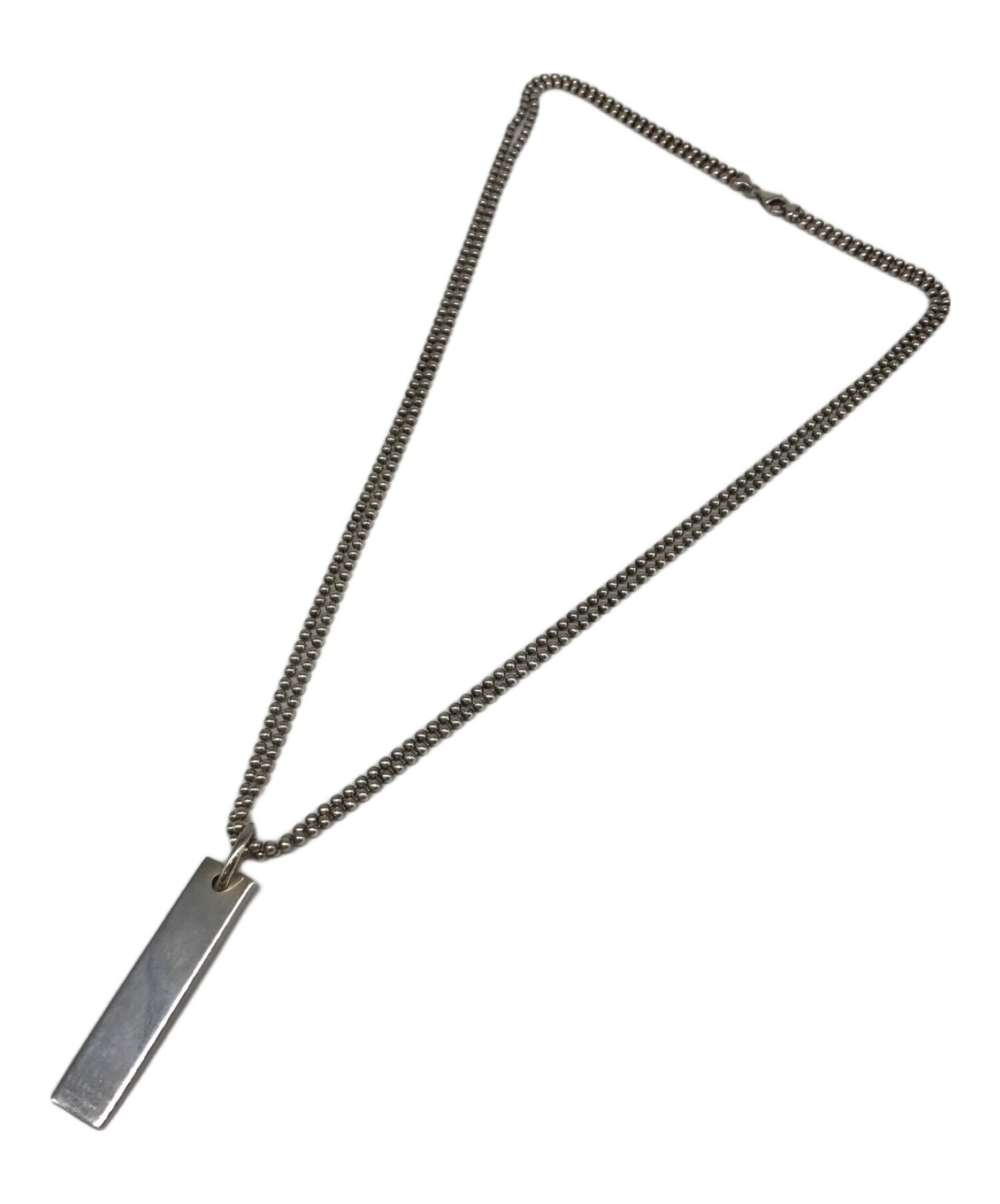 中古・古着通販】GUCCI (グッチ) ダブルボールチェーンプレート