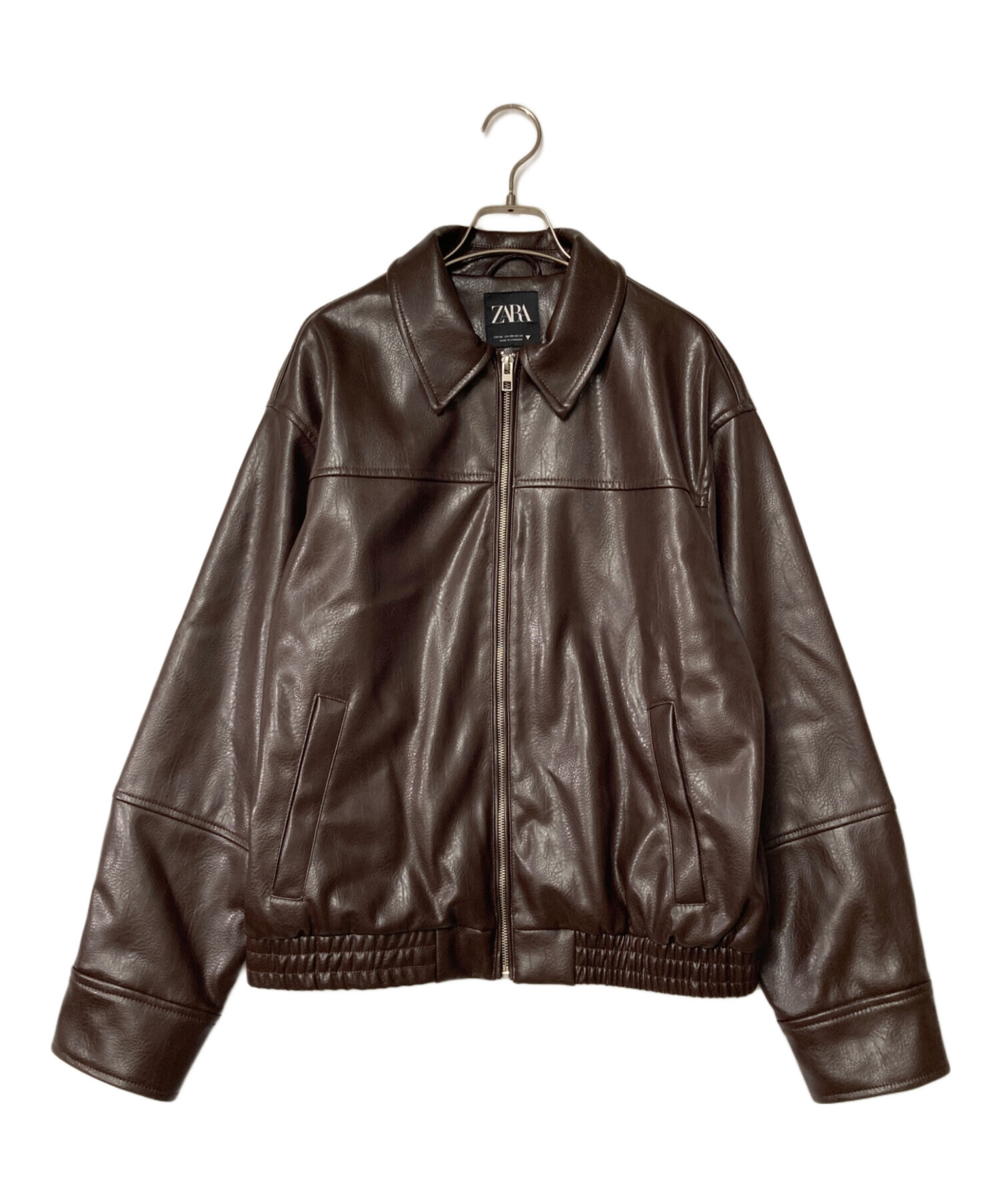 中古・古着通販】ZARA (ザラ) フェイクレザー ボンバージャケット