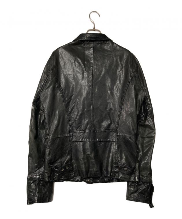 中古・古着通販】DIESEL (ディーゼル) ラムレザーライダースジャケット