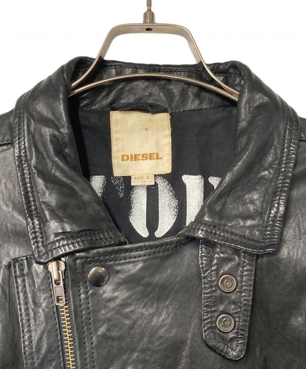 中古・古着通販】DIESEL (ディーゼル) ラムレザーライダースジャケット
