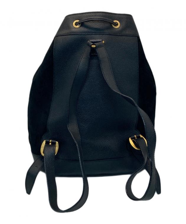 中古・古着通販】GUCCI (グッチ) バンブー スエード 巾着リュック