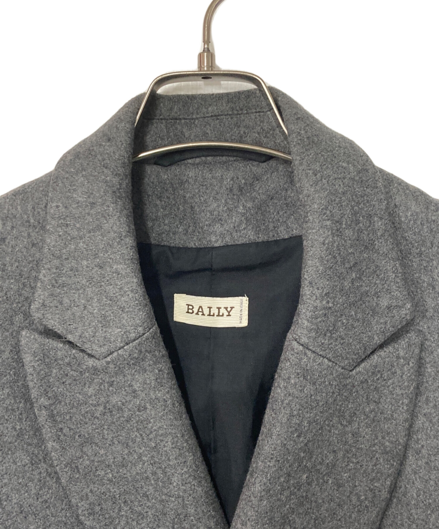 中古・古着通販】BALLY (バリー) カシミヤ混 トッパーコート グレー