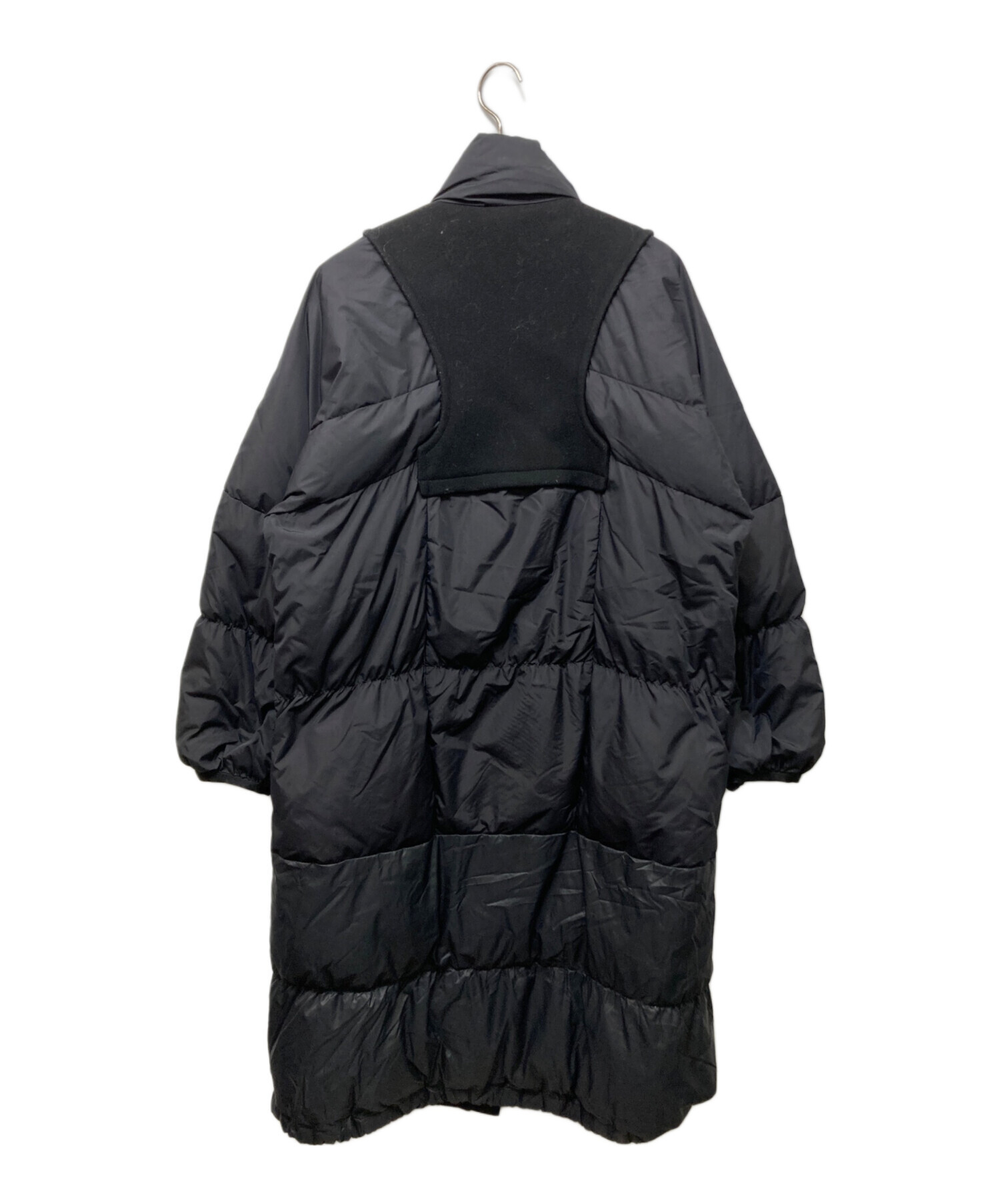 中古・古着通販】ENFOLD (エンフォルド) MELTON×DOWN COAT ブラック