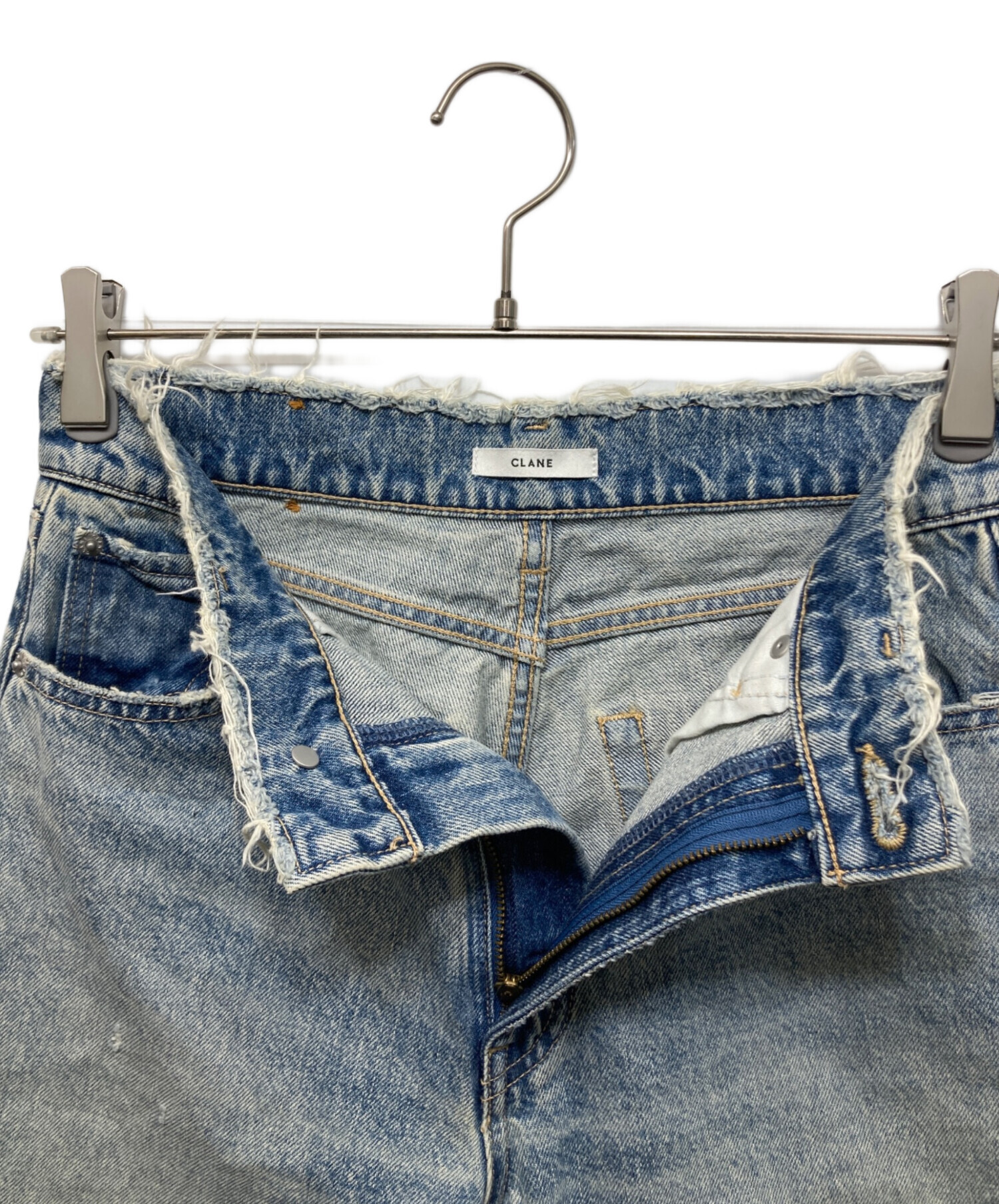 中古・古着通販】CLANE (クラネ) CRASH DENIM PANTS インディゴ サイズ